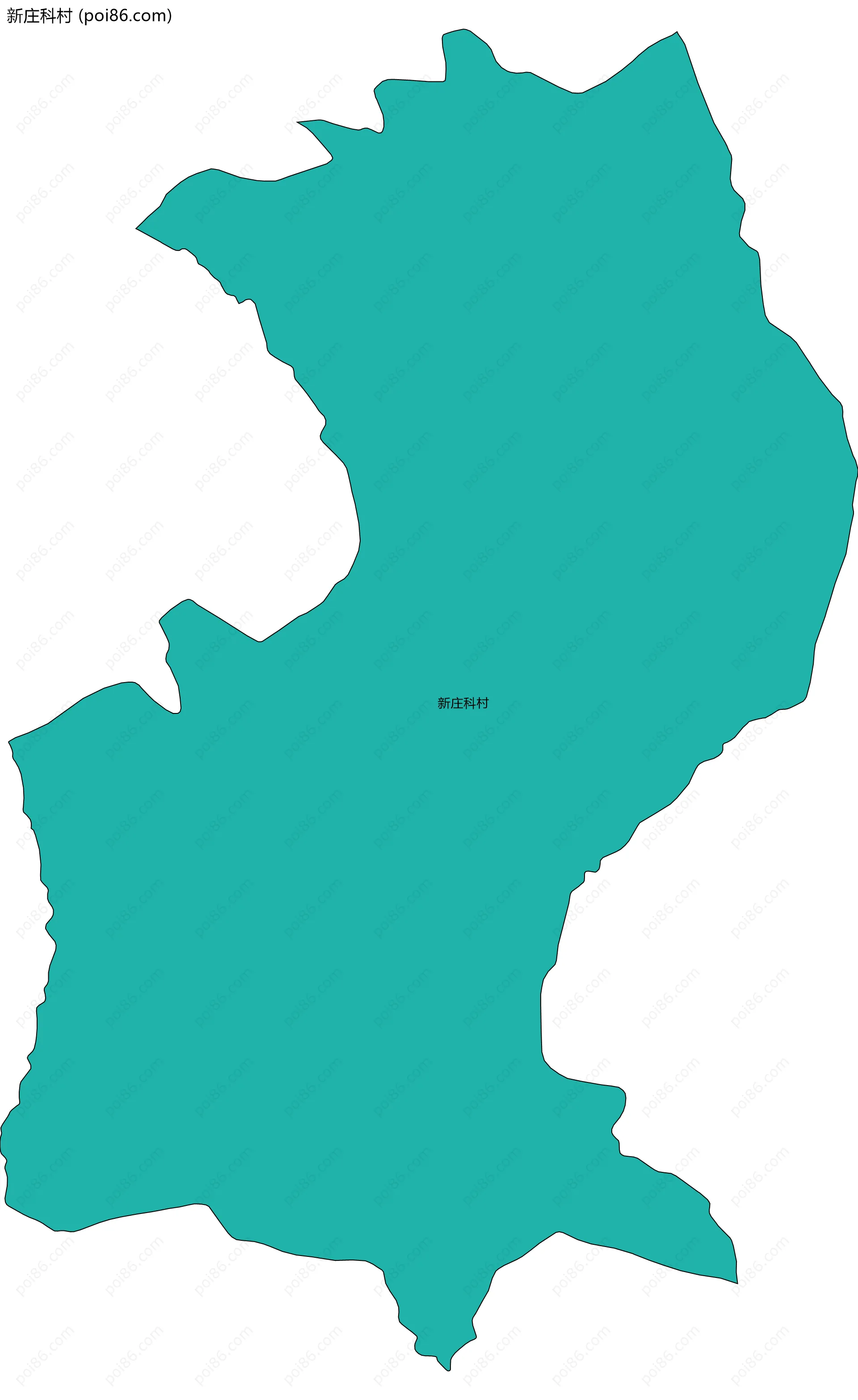 新庄科村边界地图