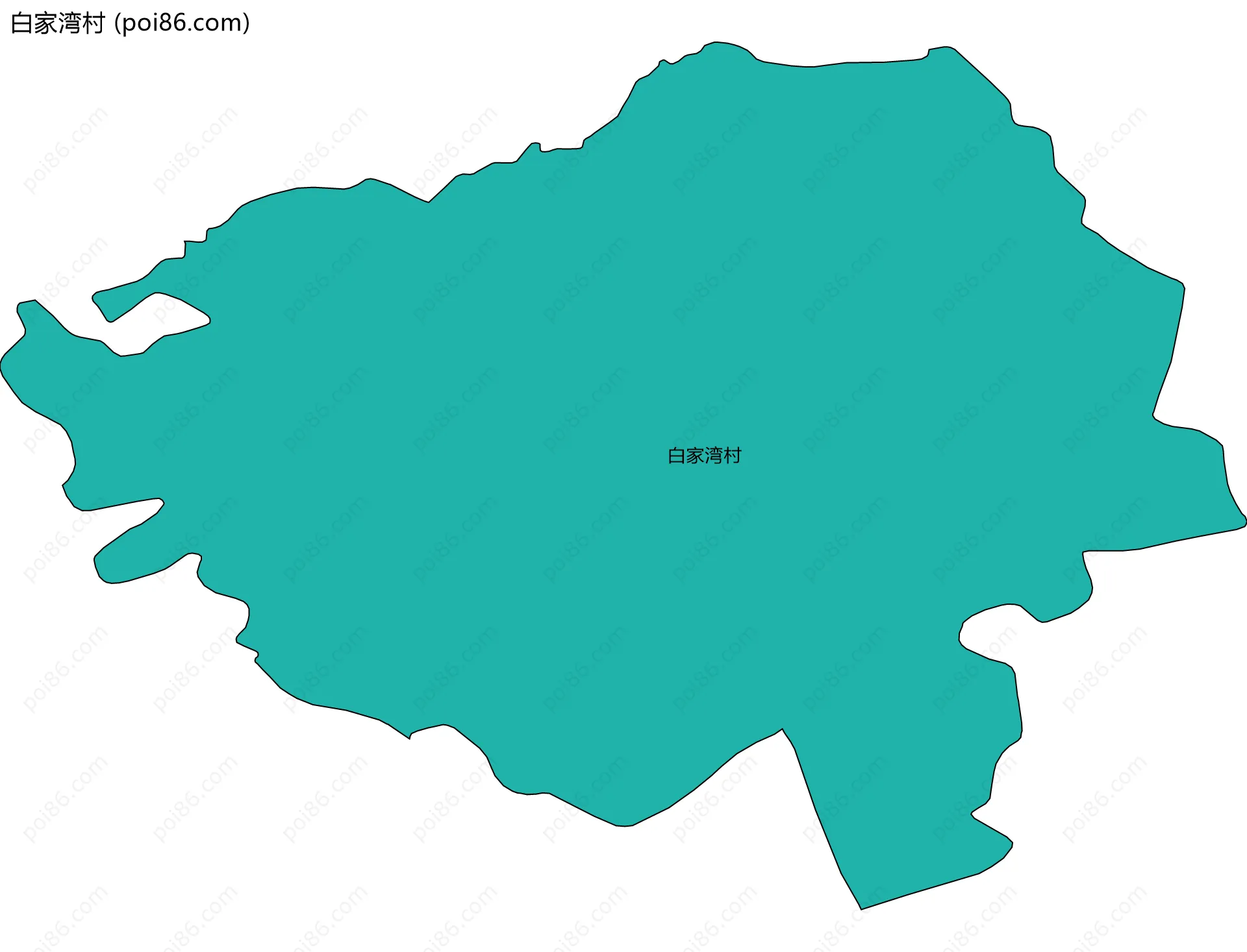 白家湾村边界地图