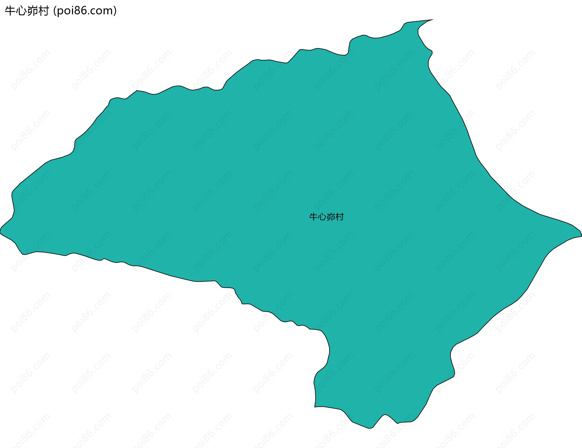 牛心峁村边界地图