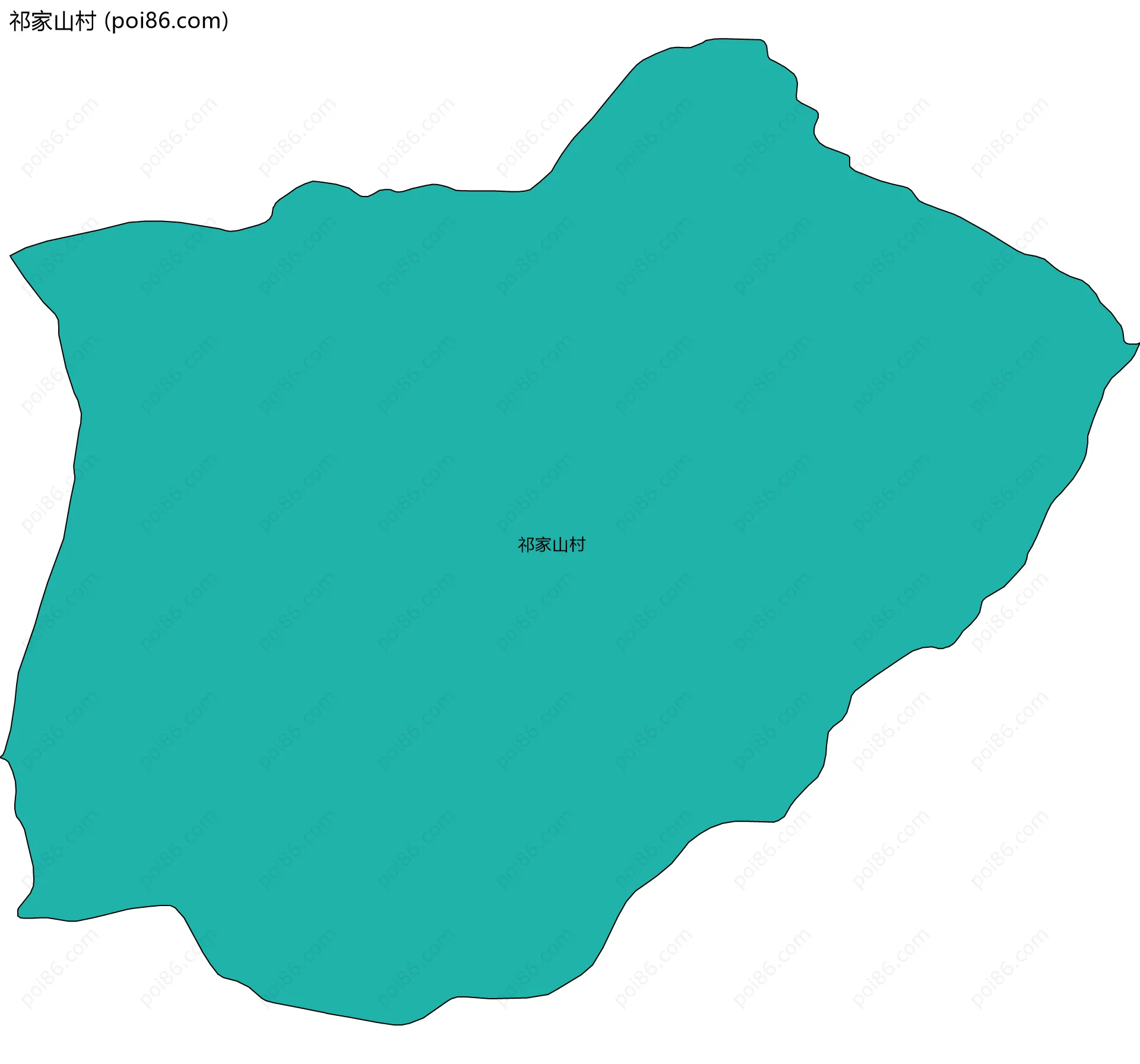 祁家山村边界地图