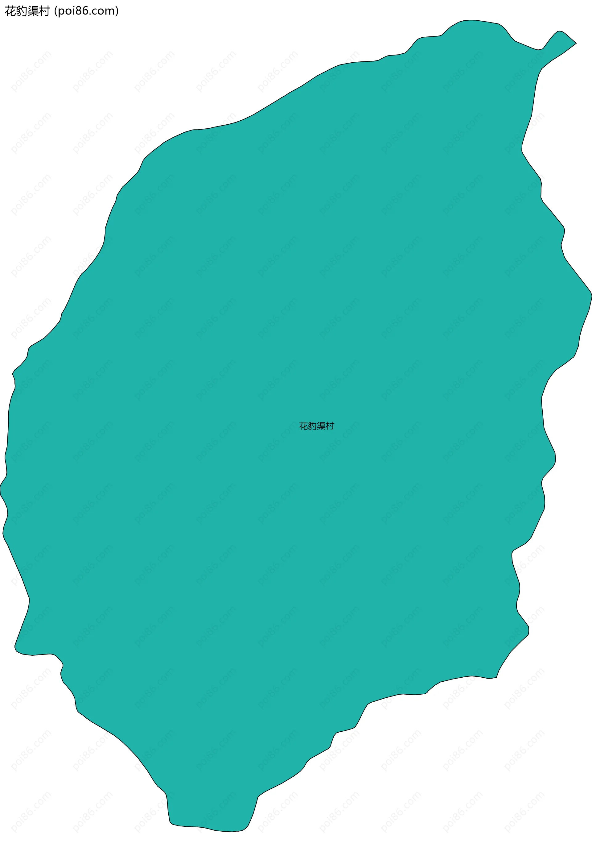 花豹渠村边界地图