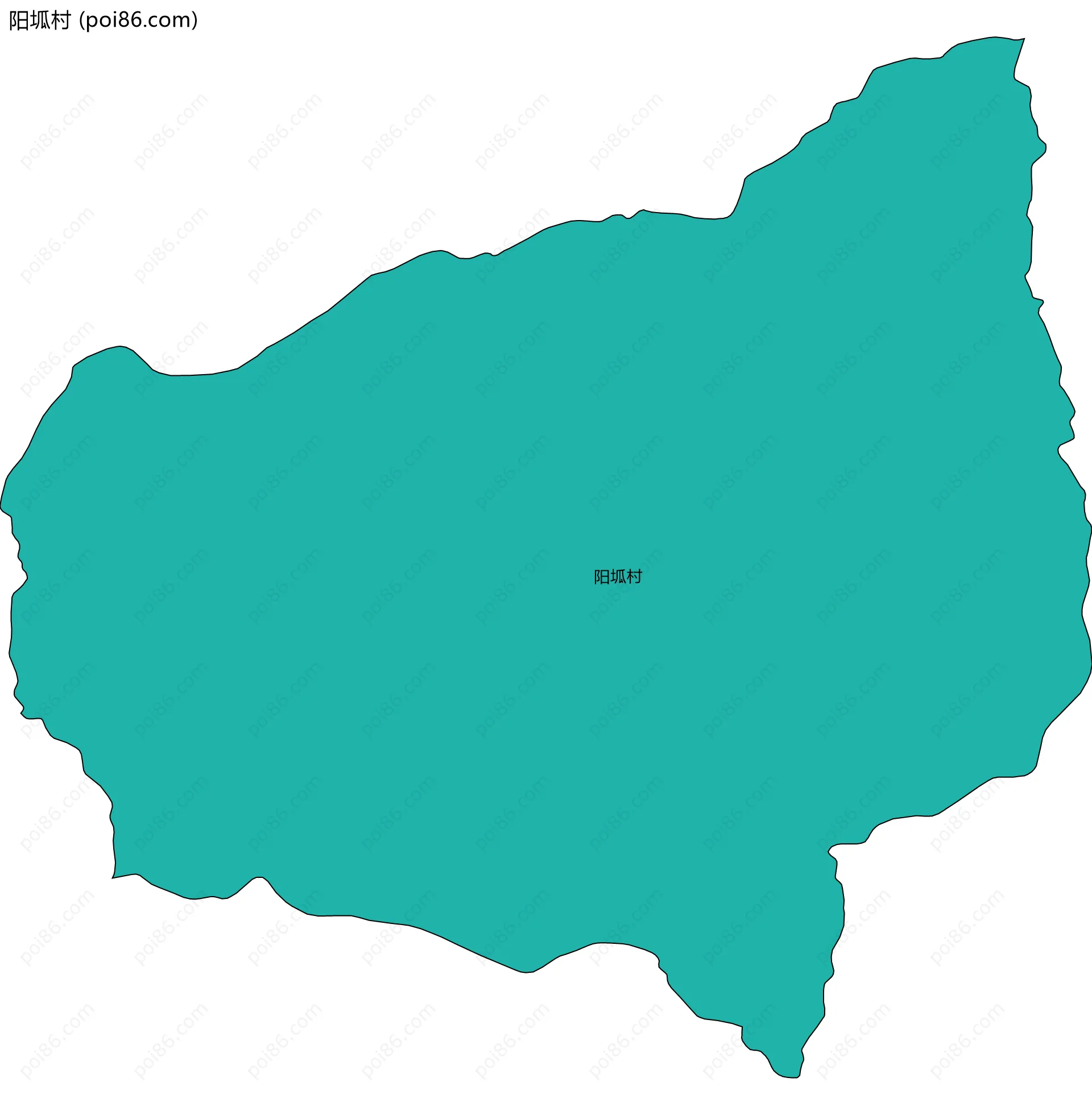 阳坬村边界地图