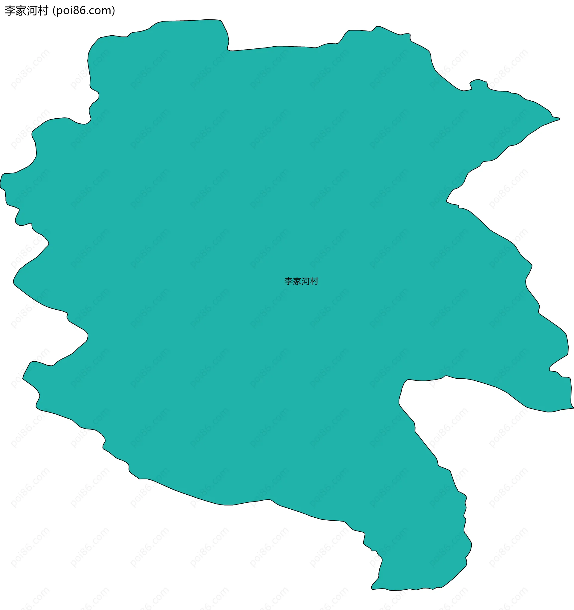 李家河村边界地图