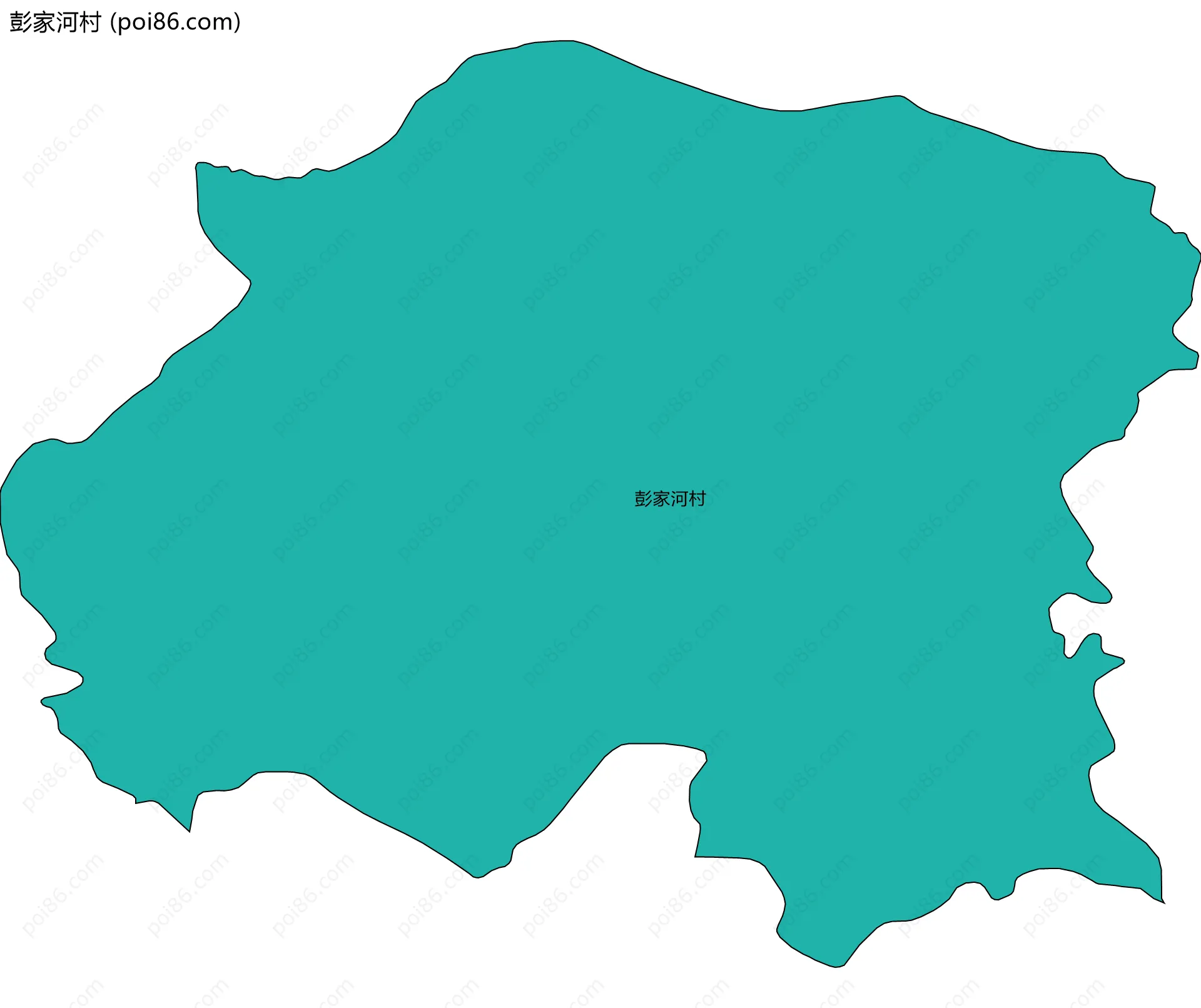 彭家河村边界地图