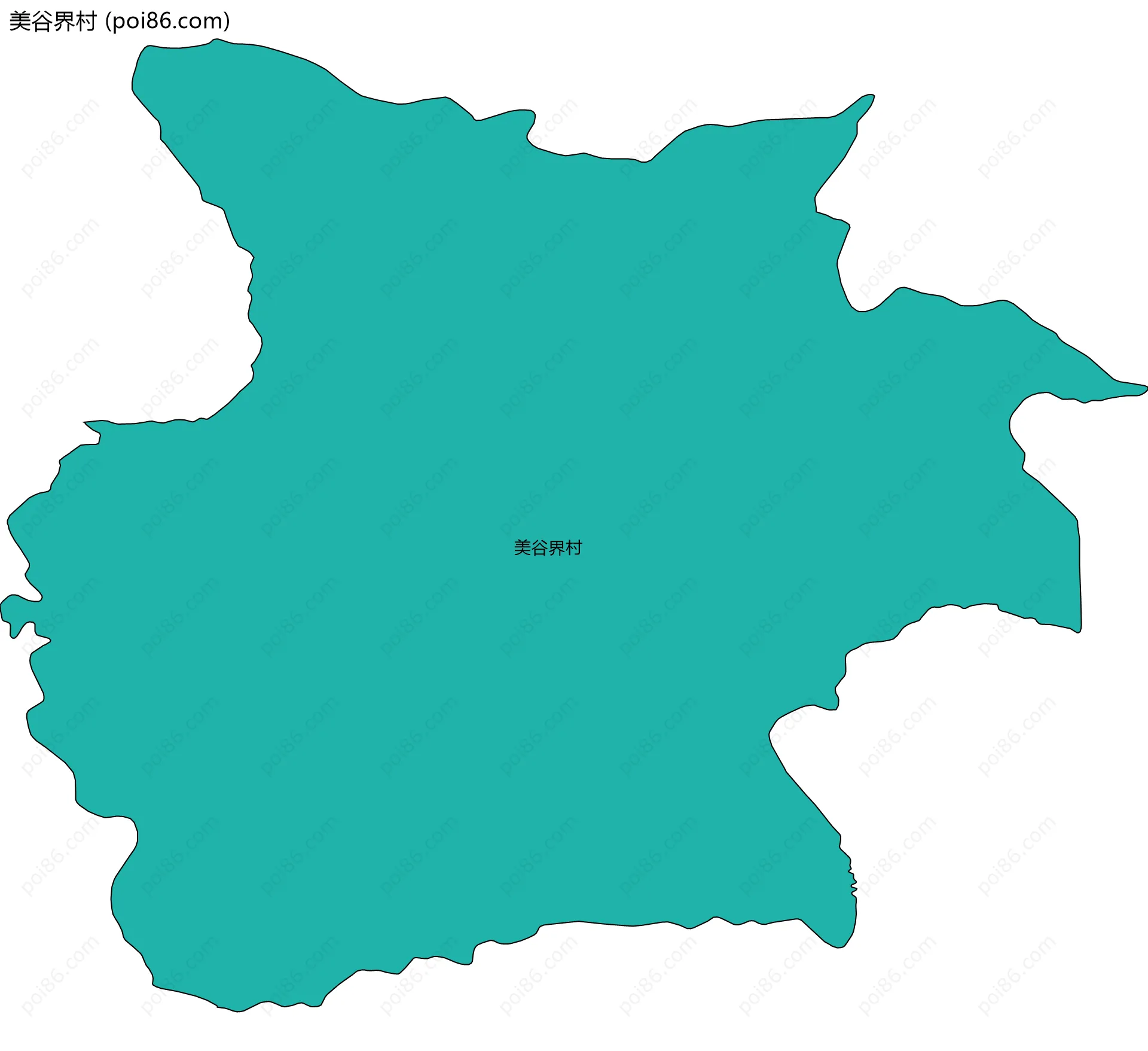 美谷界村边界地图
