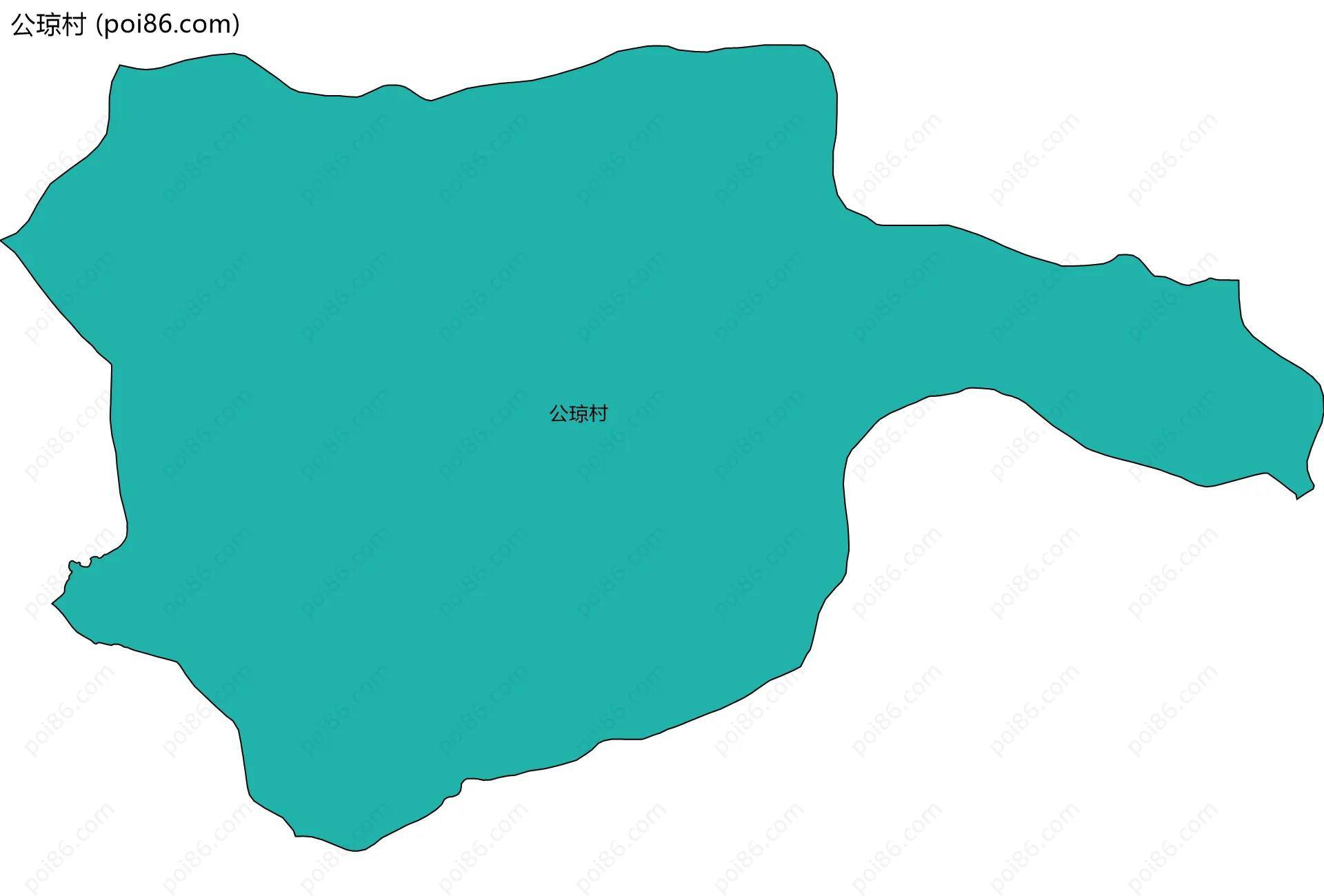 公琼村边界地图