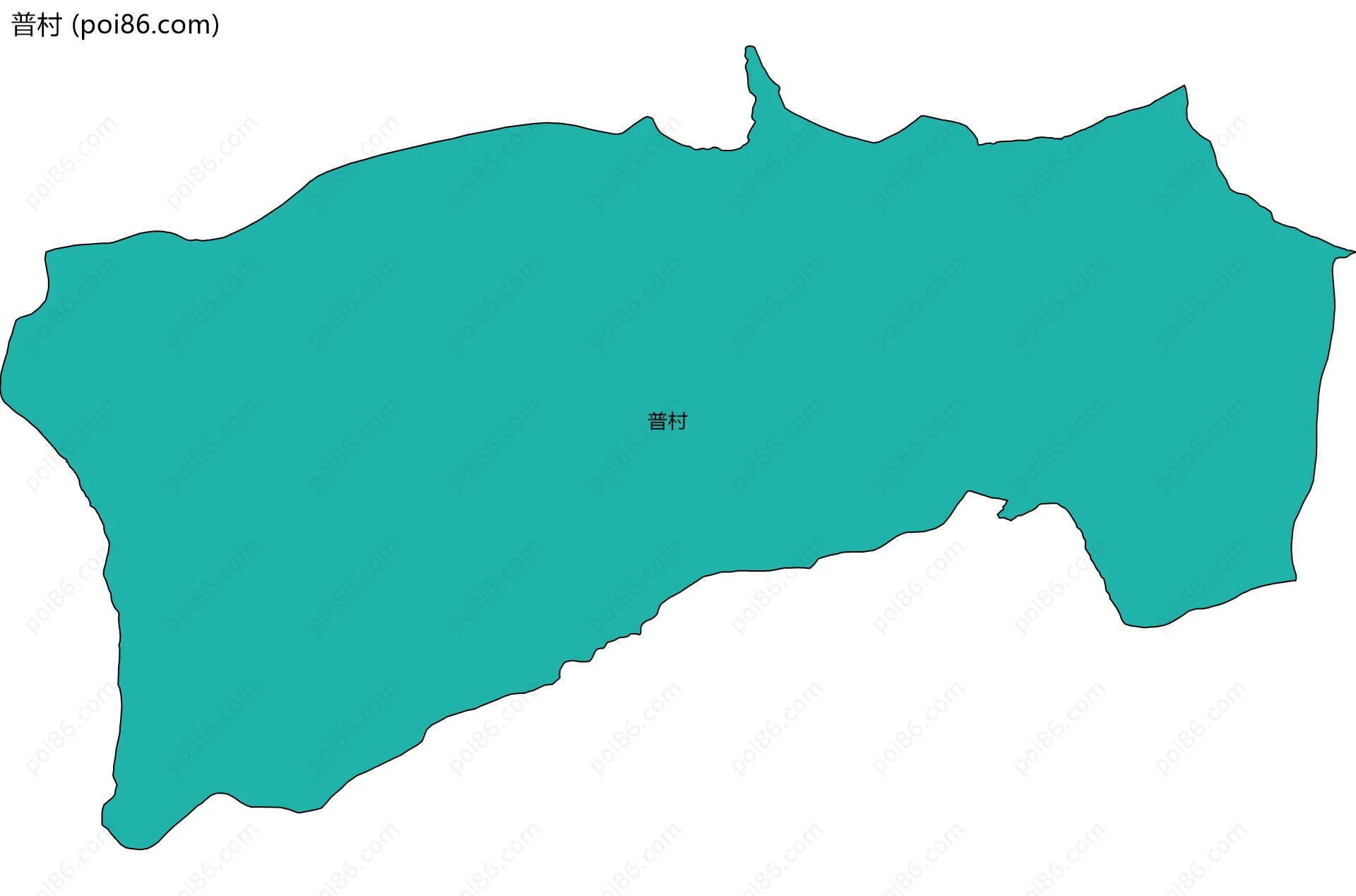 普村边界地图
