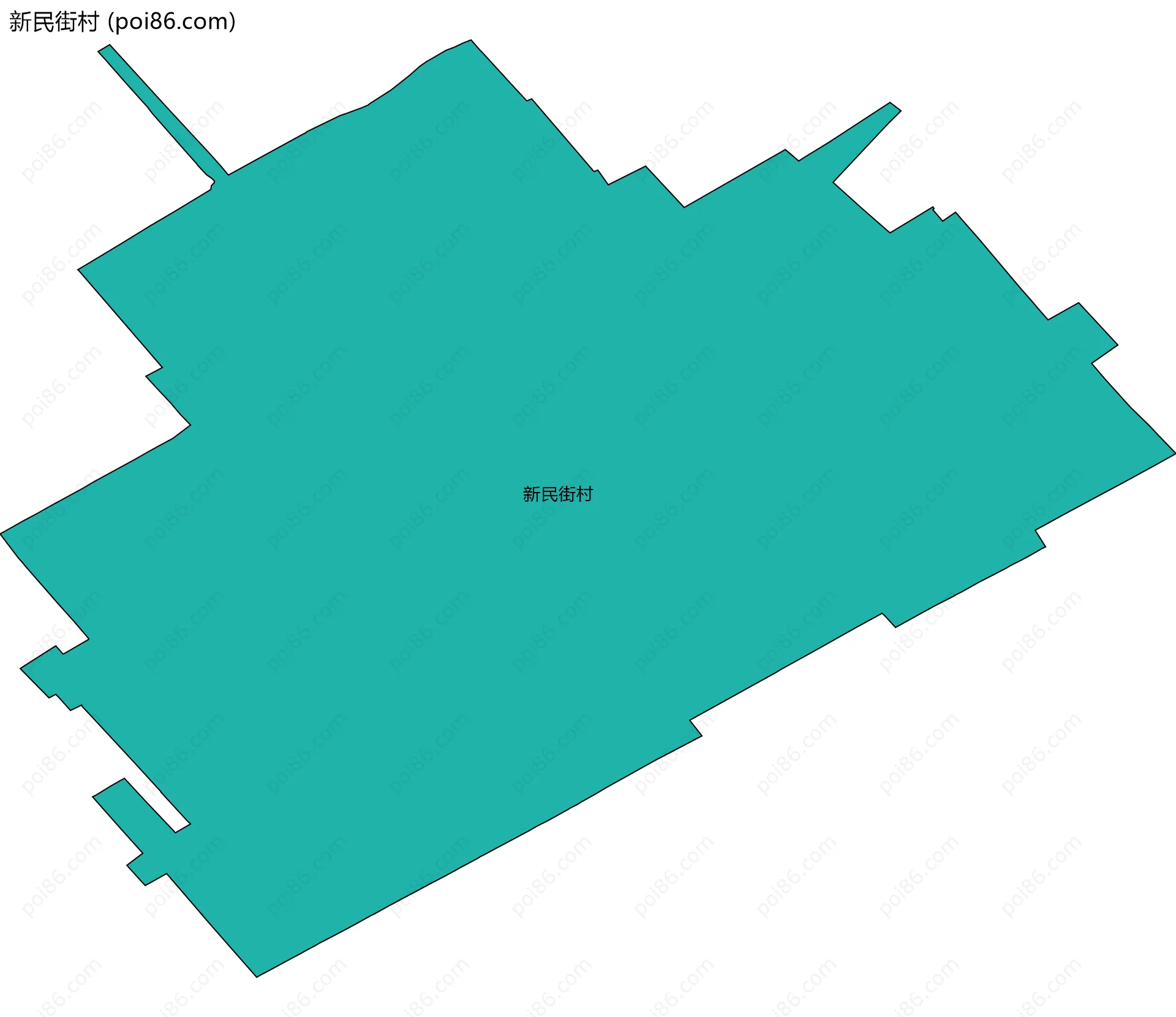 新民街村边界地图