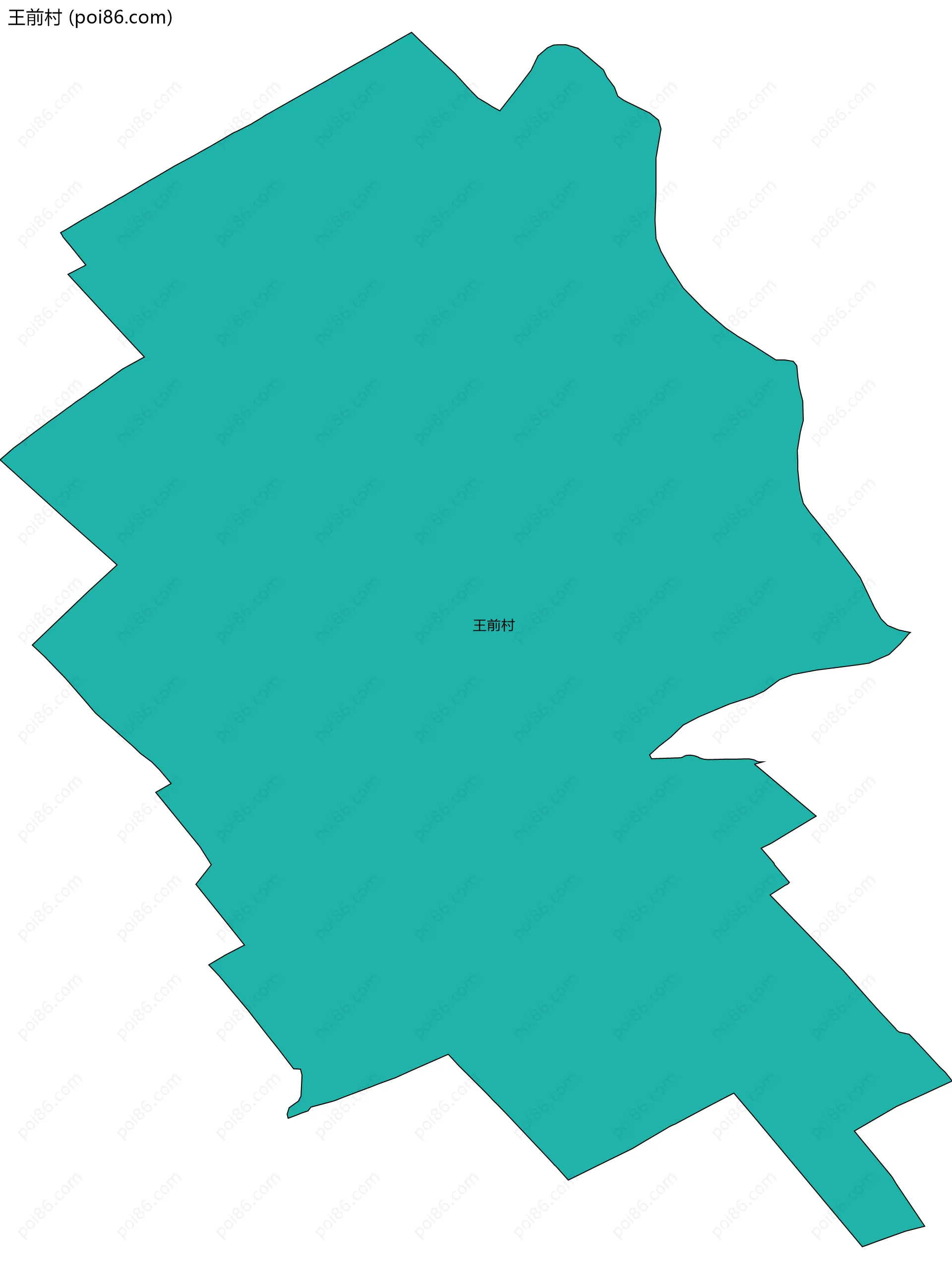 王前村边界地图