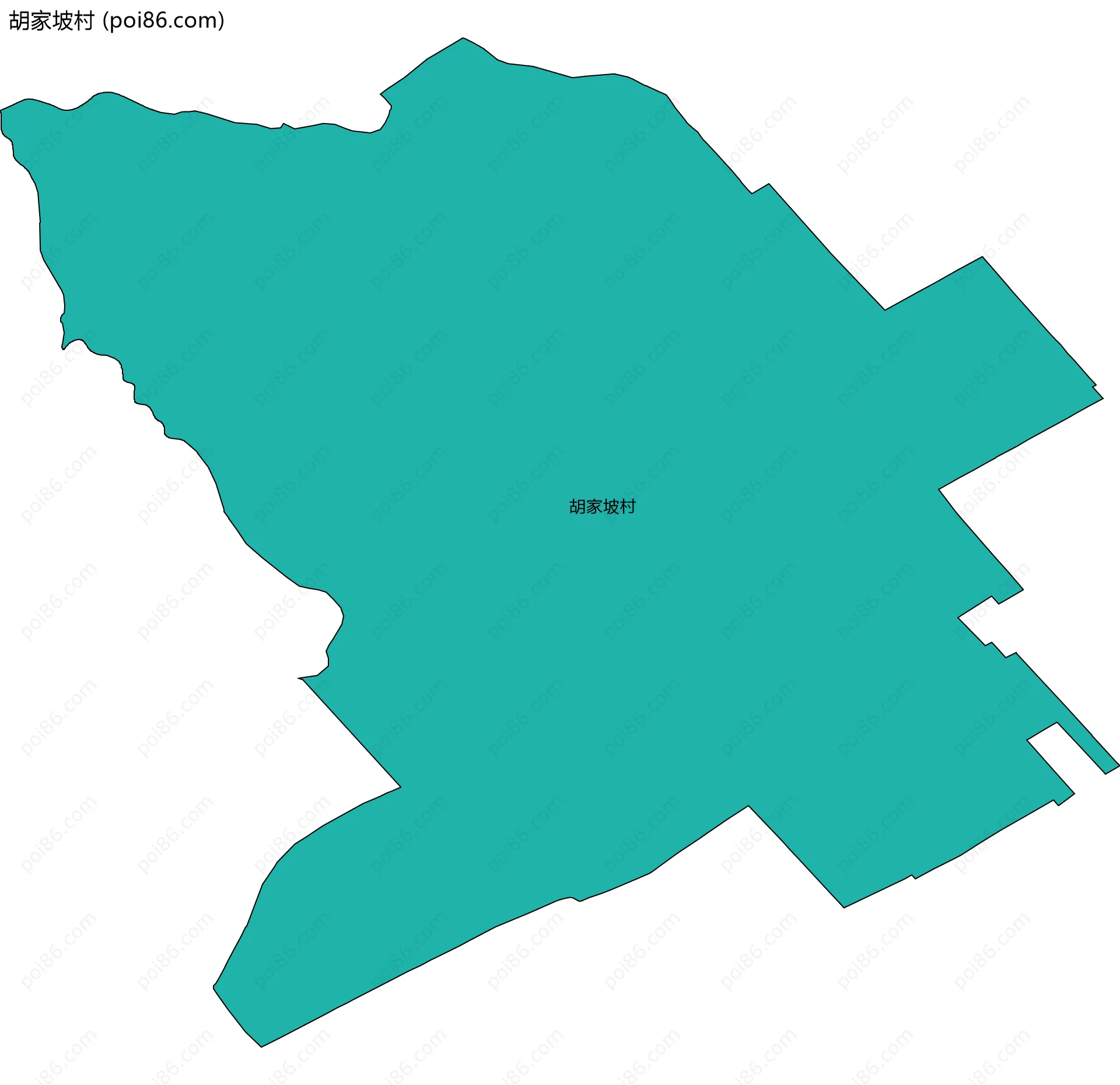 胡家坡村边界地图