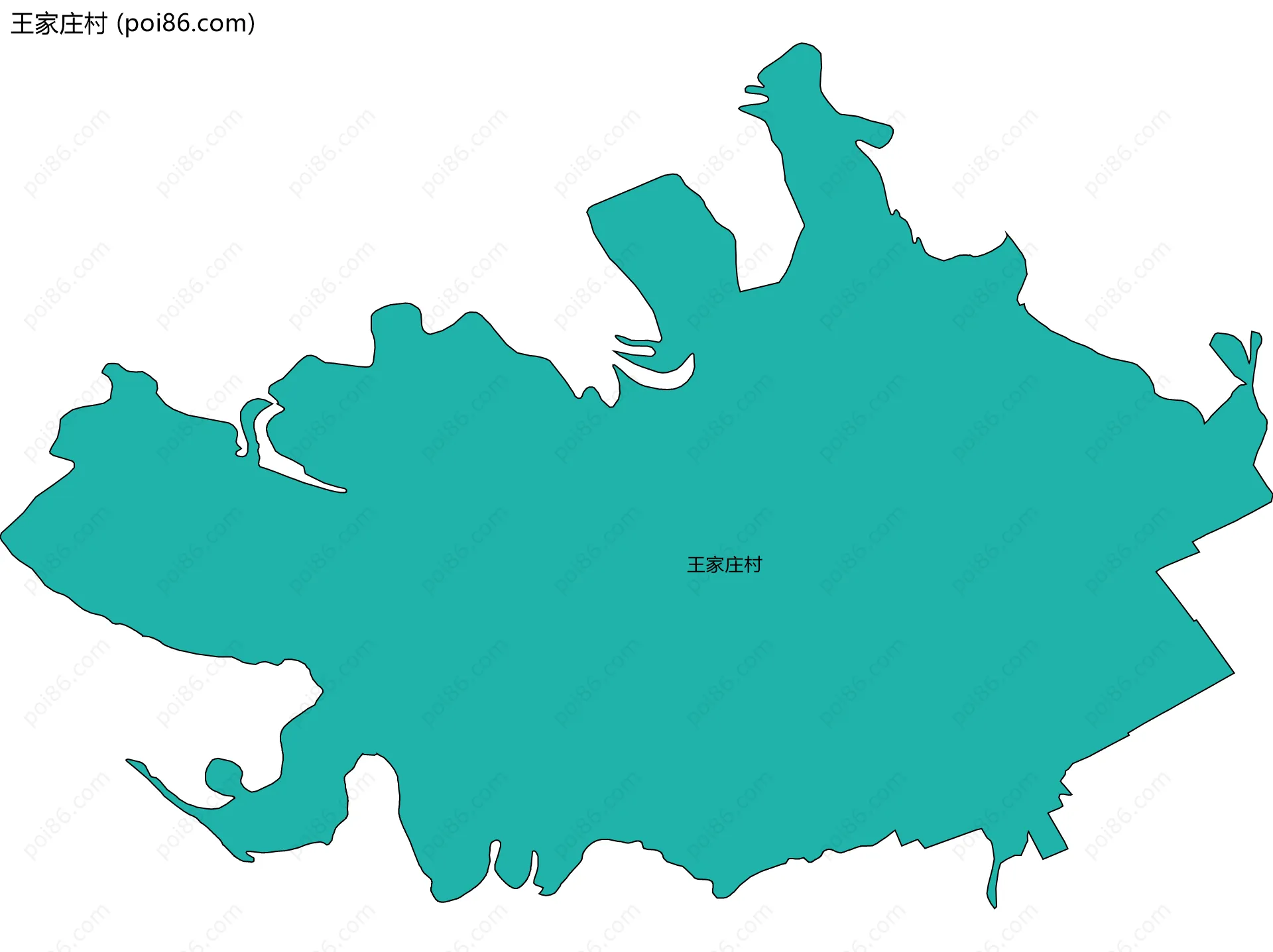 王家庄村边界地图