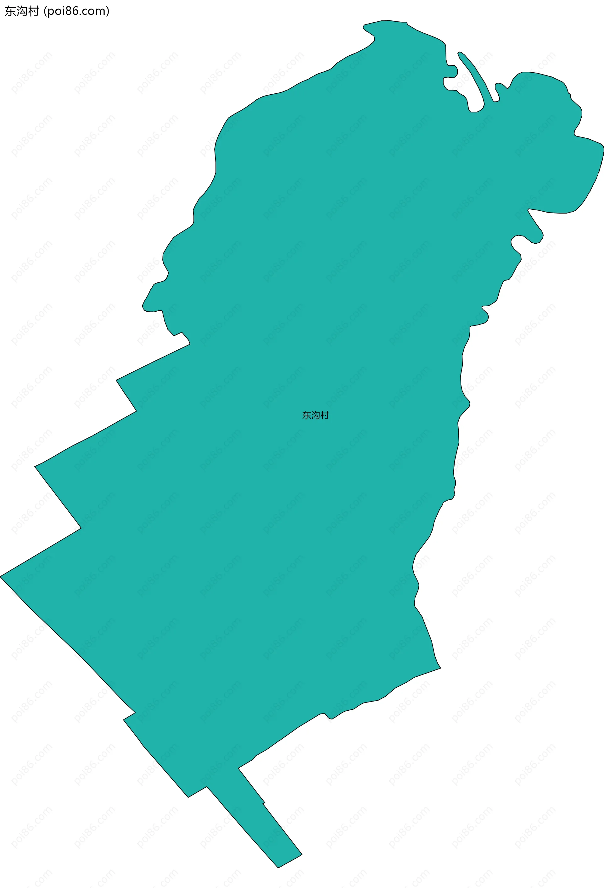 东沟村边界地图