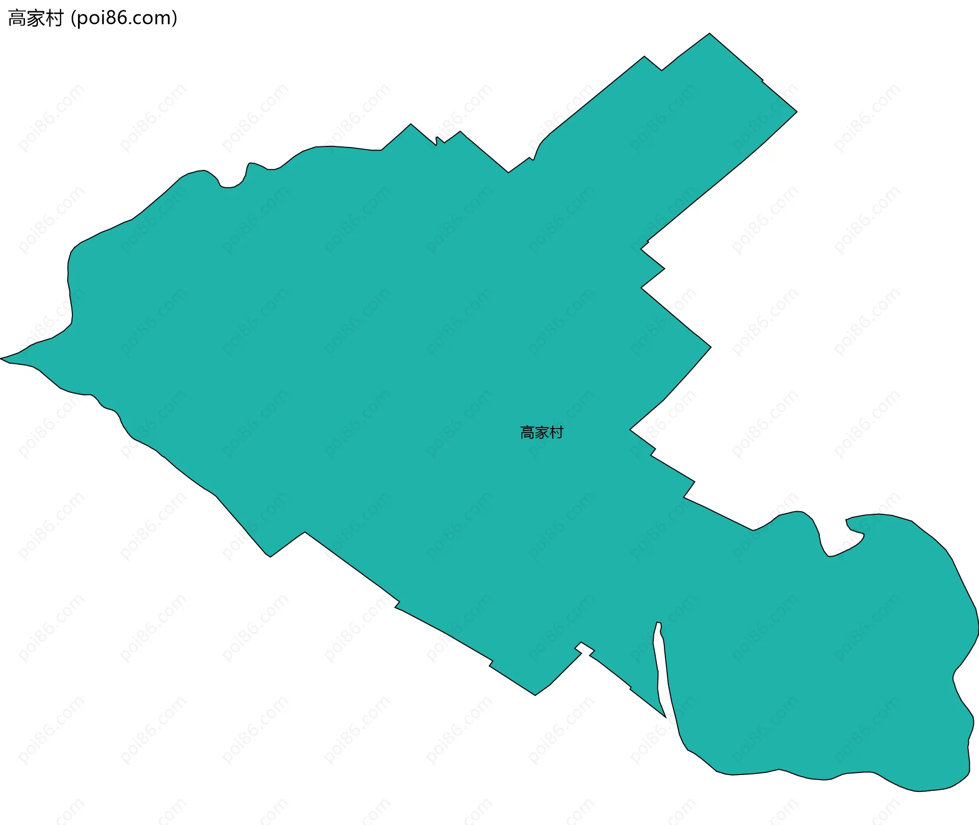 高家村边界地图
