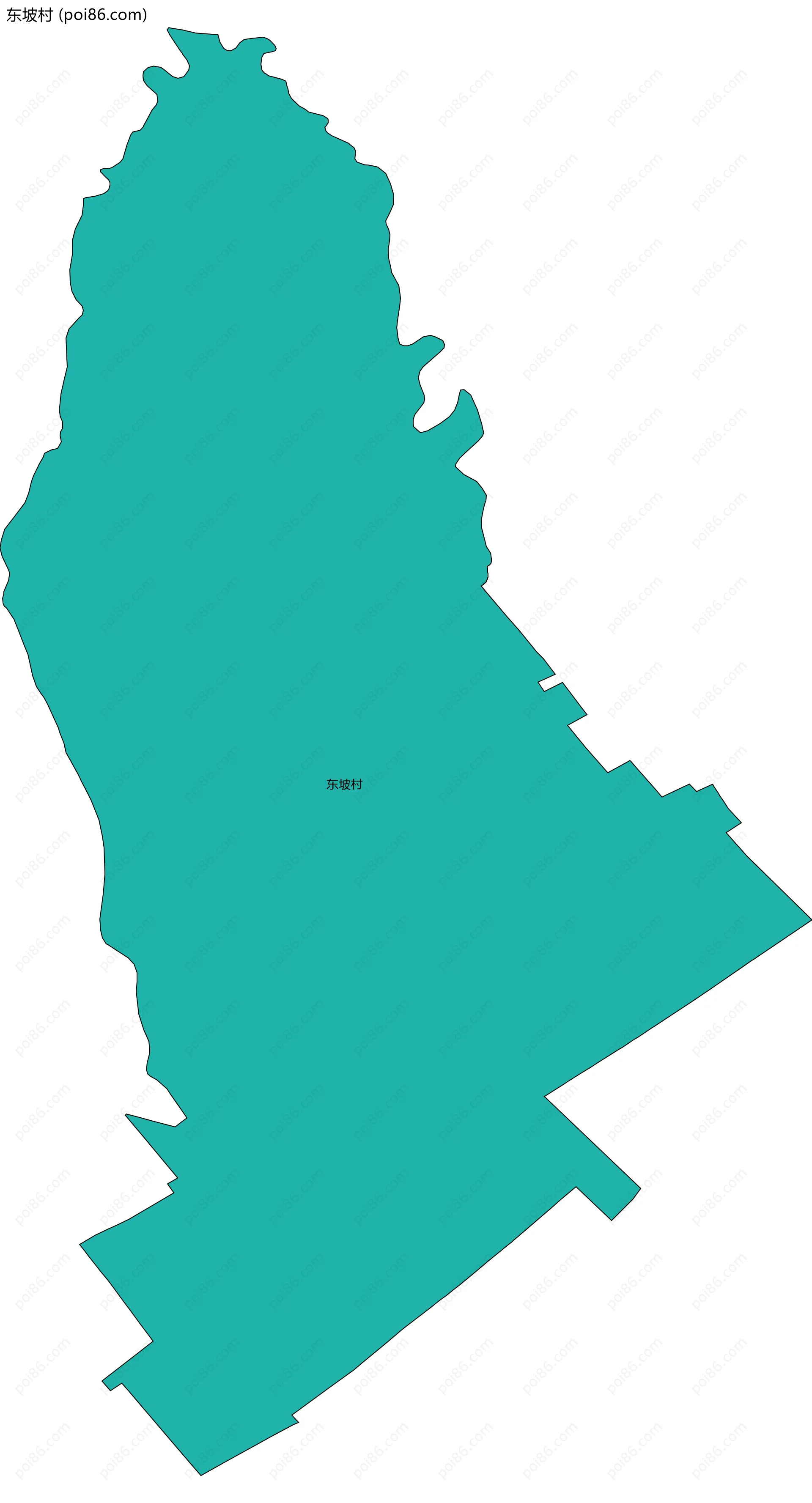 东坡村边界地图