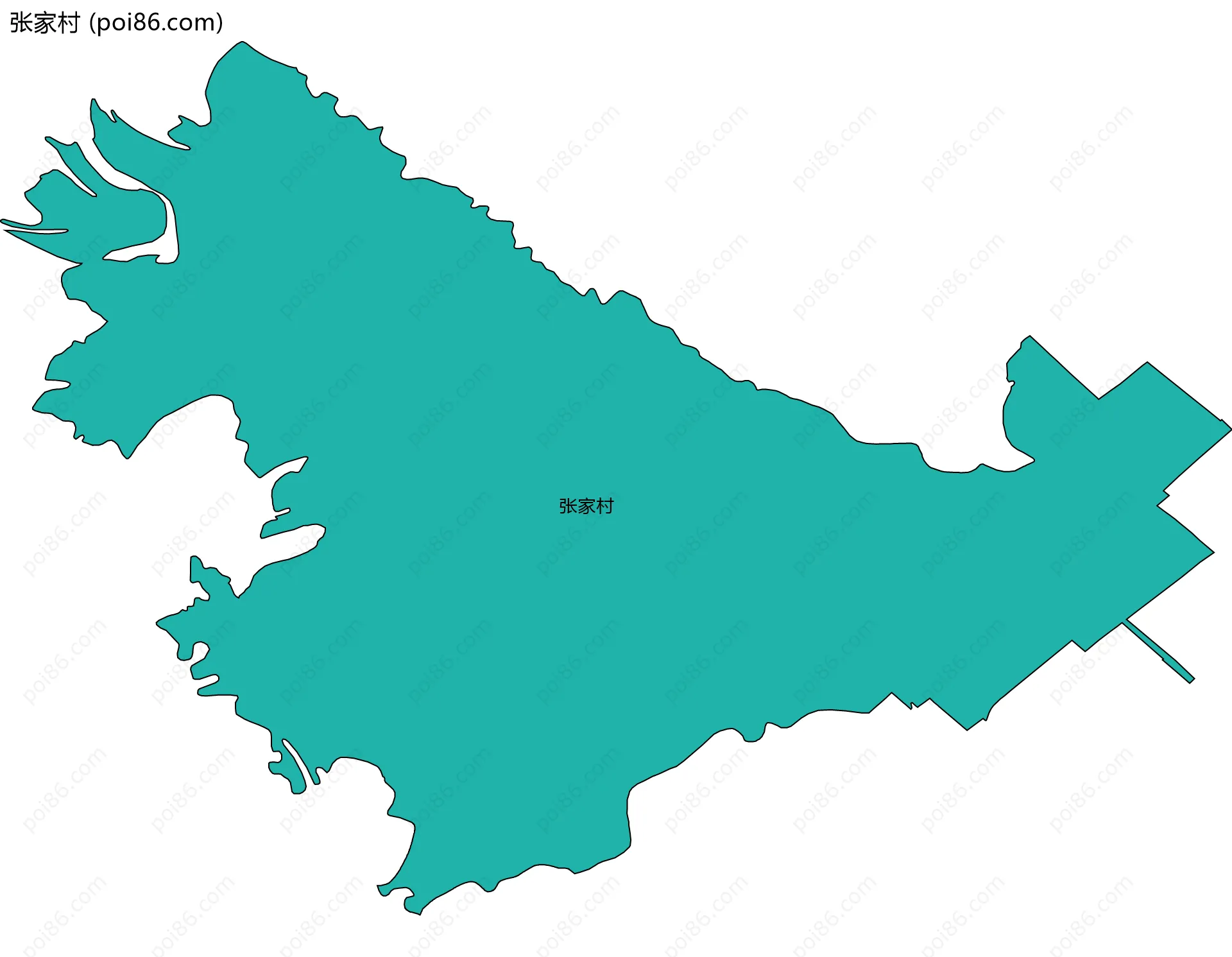 张家村边界地图