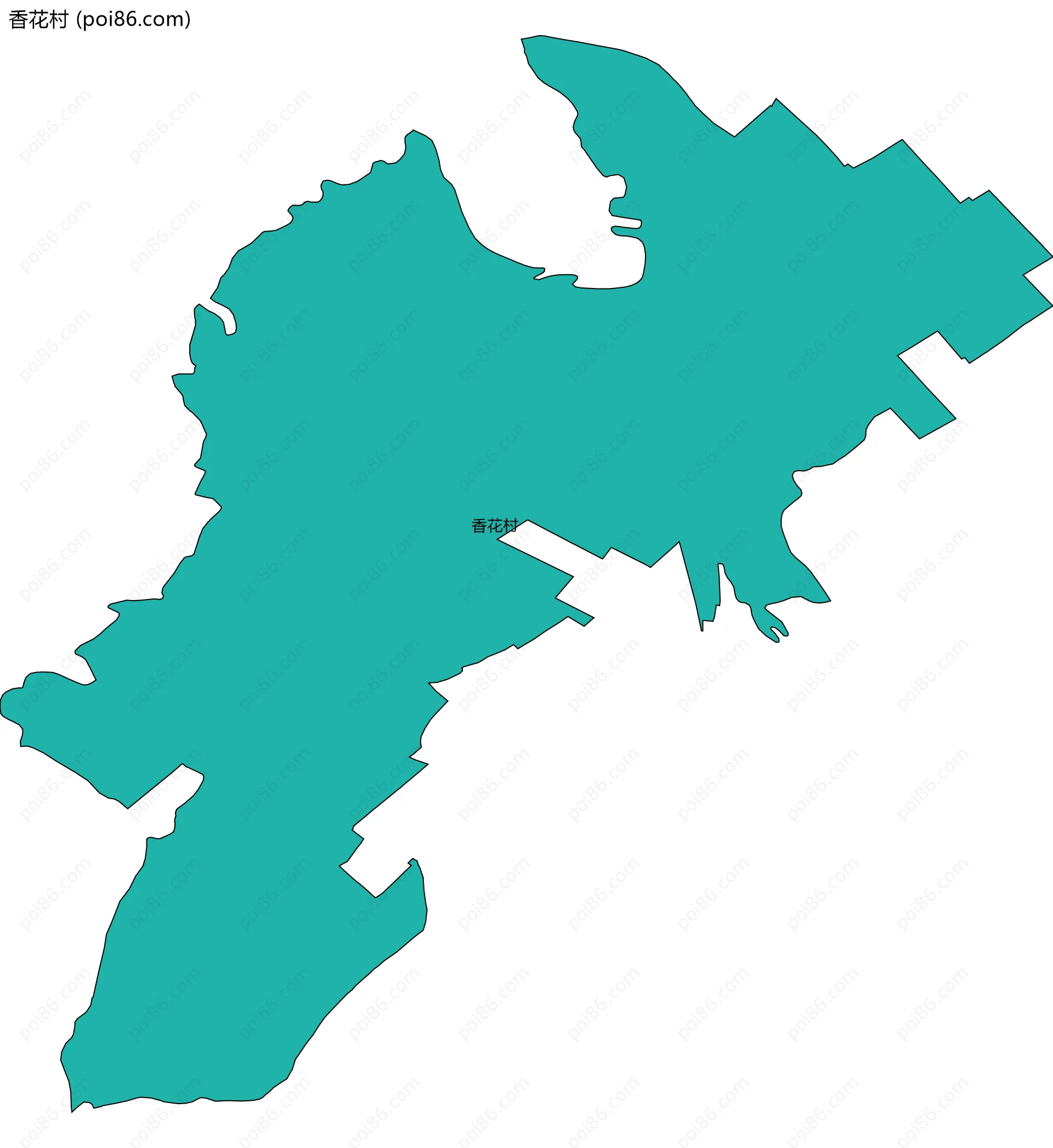 香花村边界地图