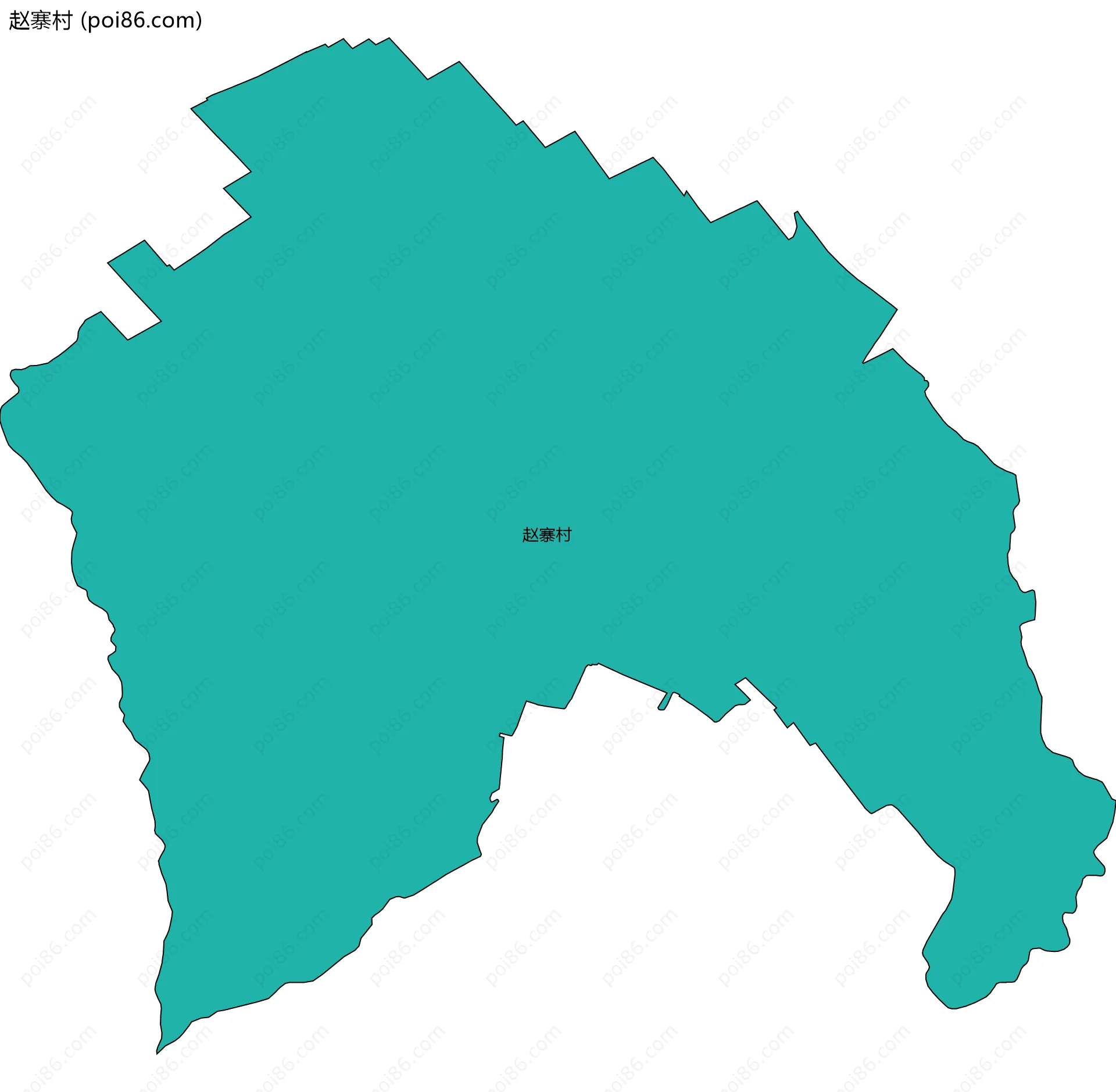 赵寨村边界地图