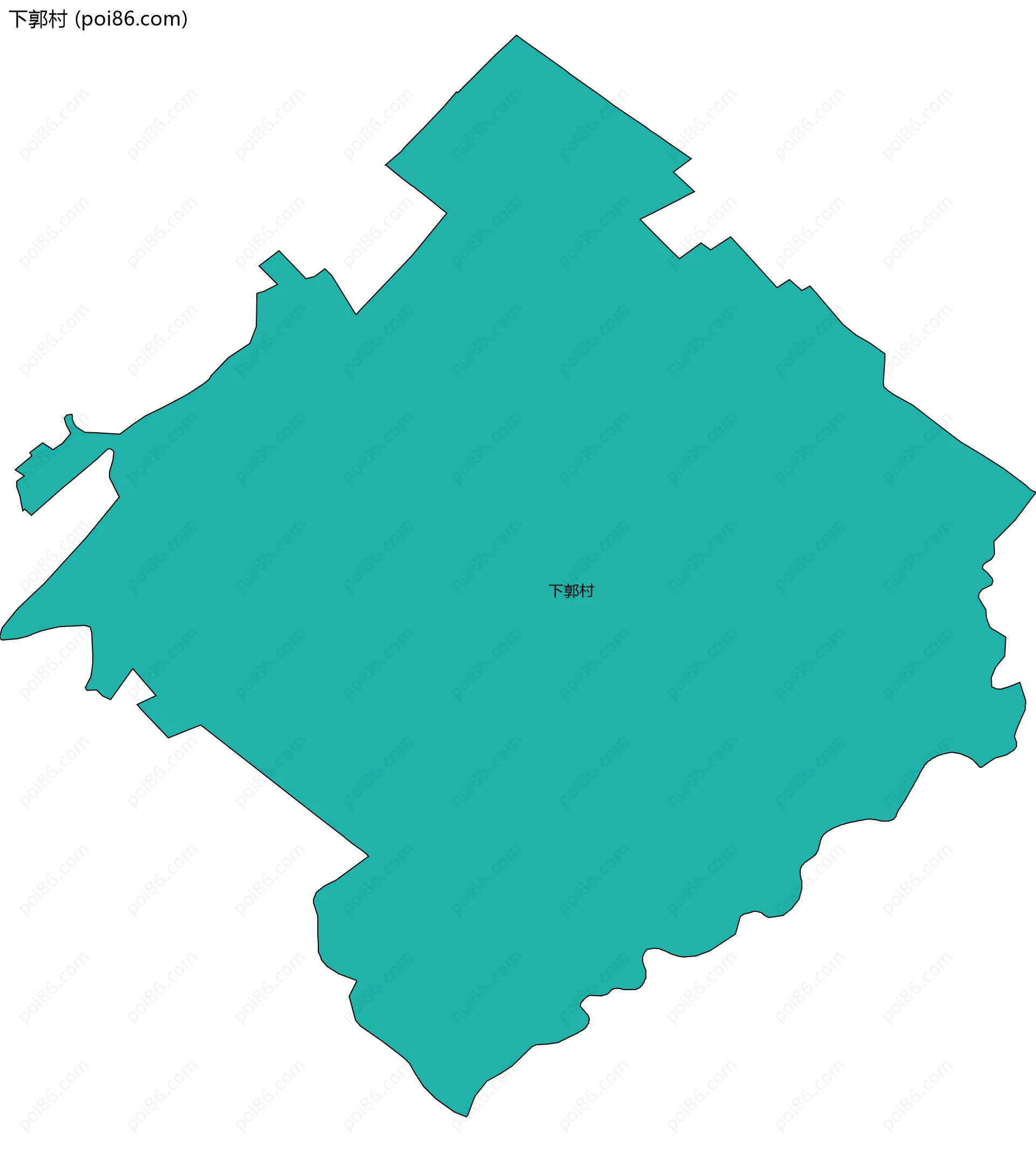下郭村边界地图
