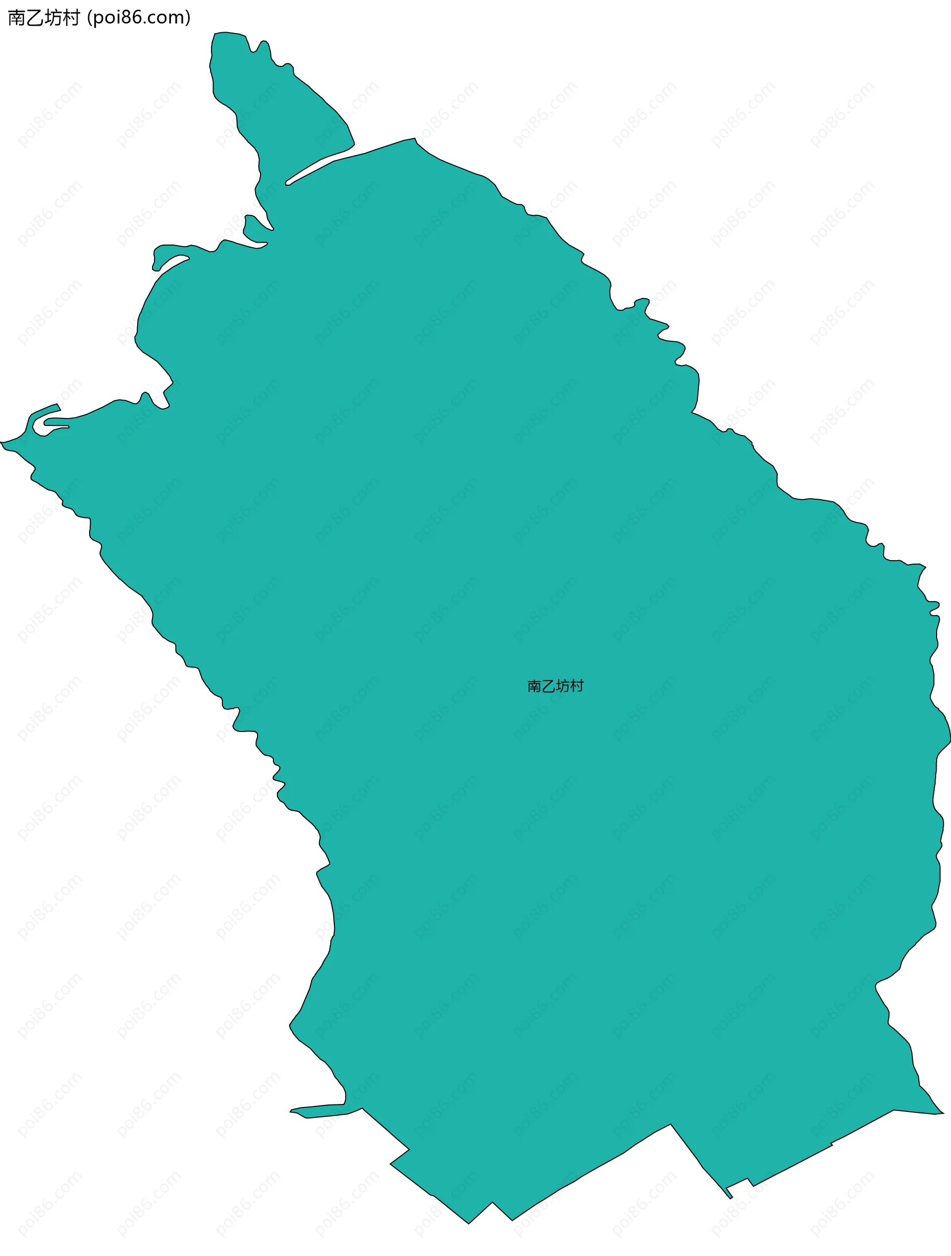 南乙坊村边界地图