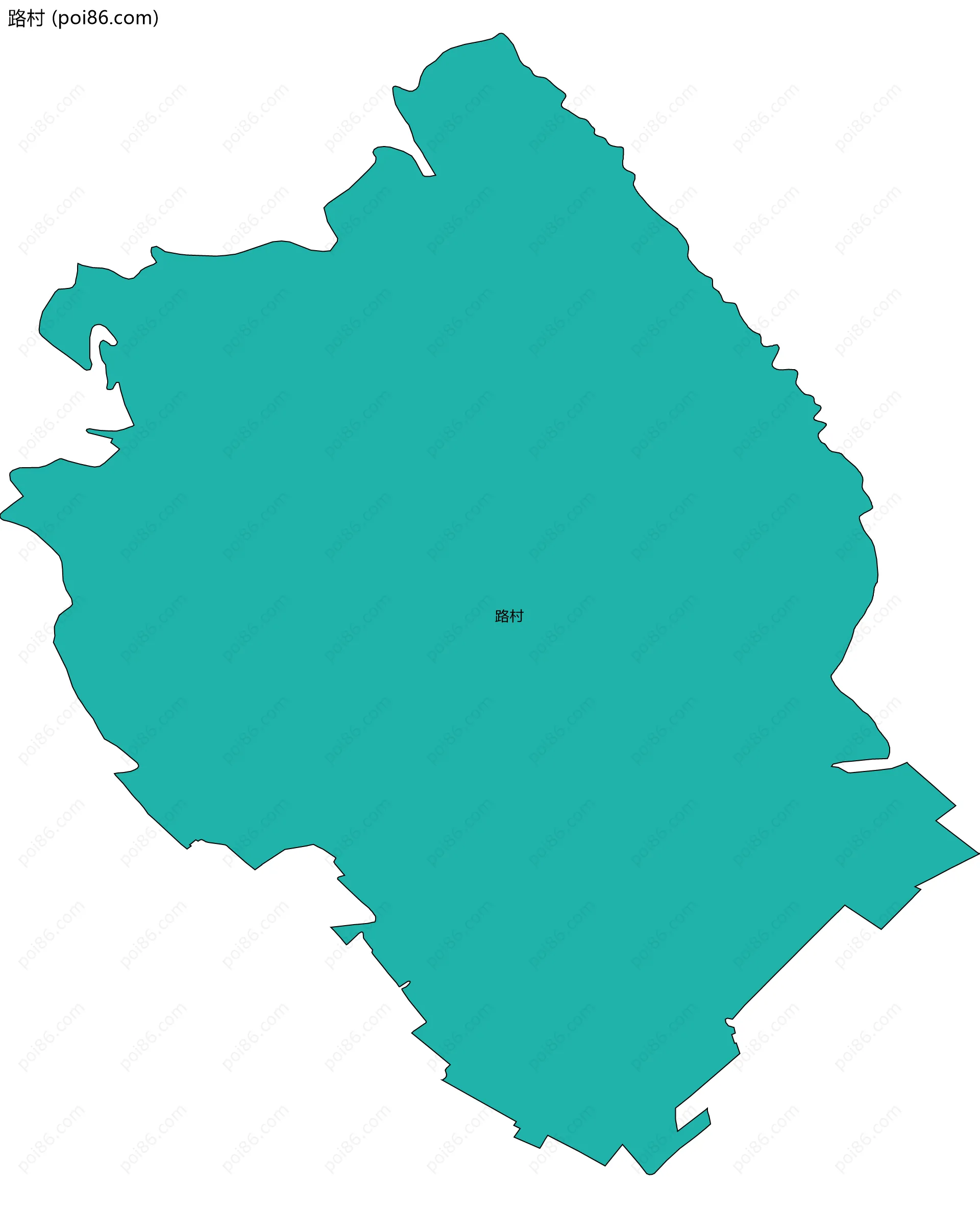 路村边界地图