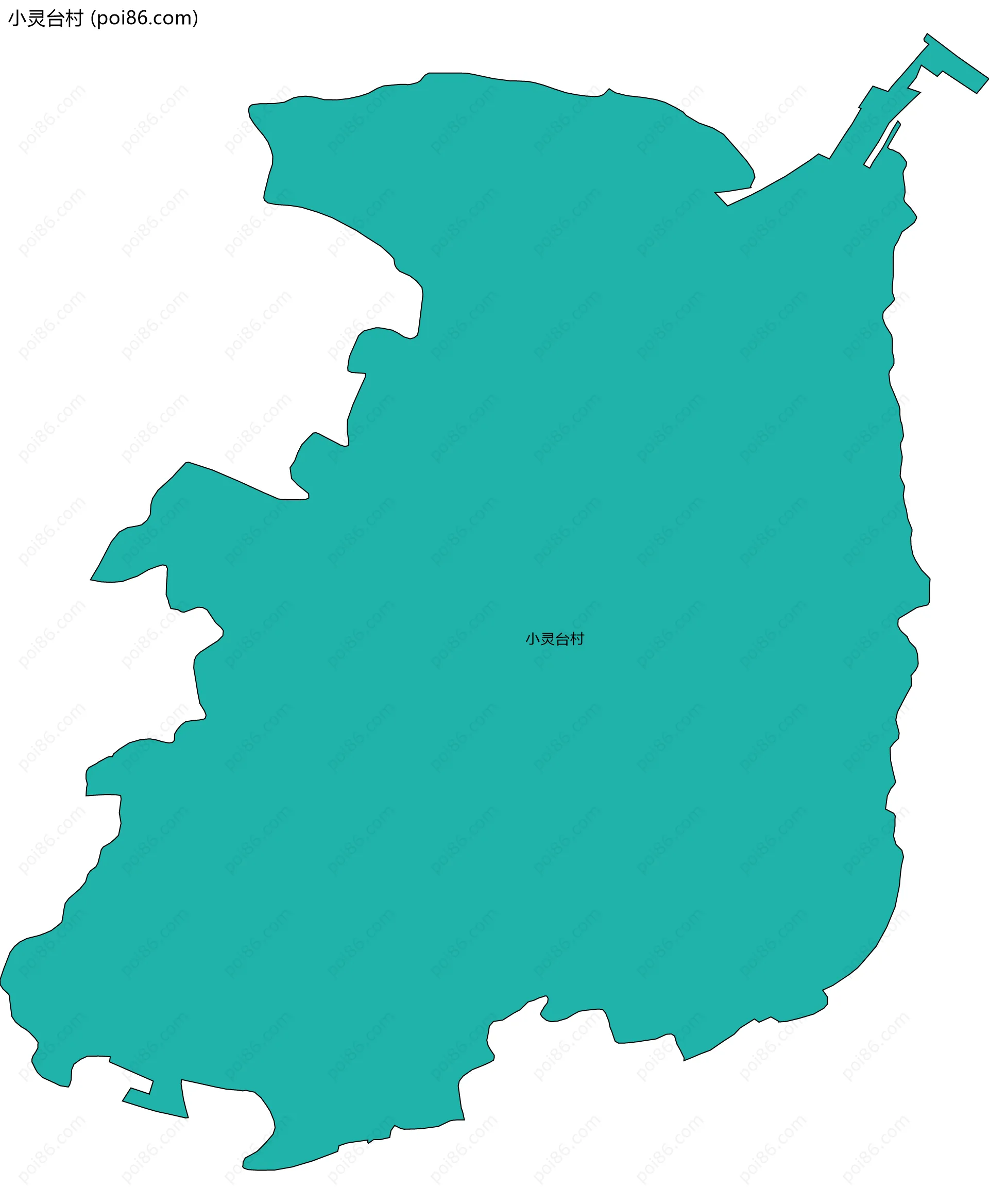 小灵台村边界地图