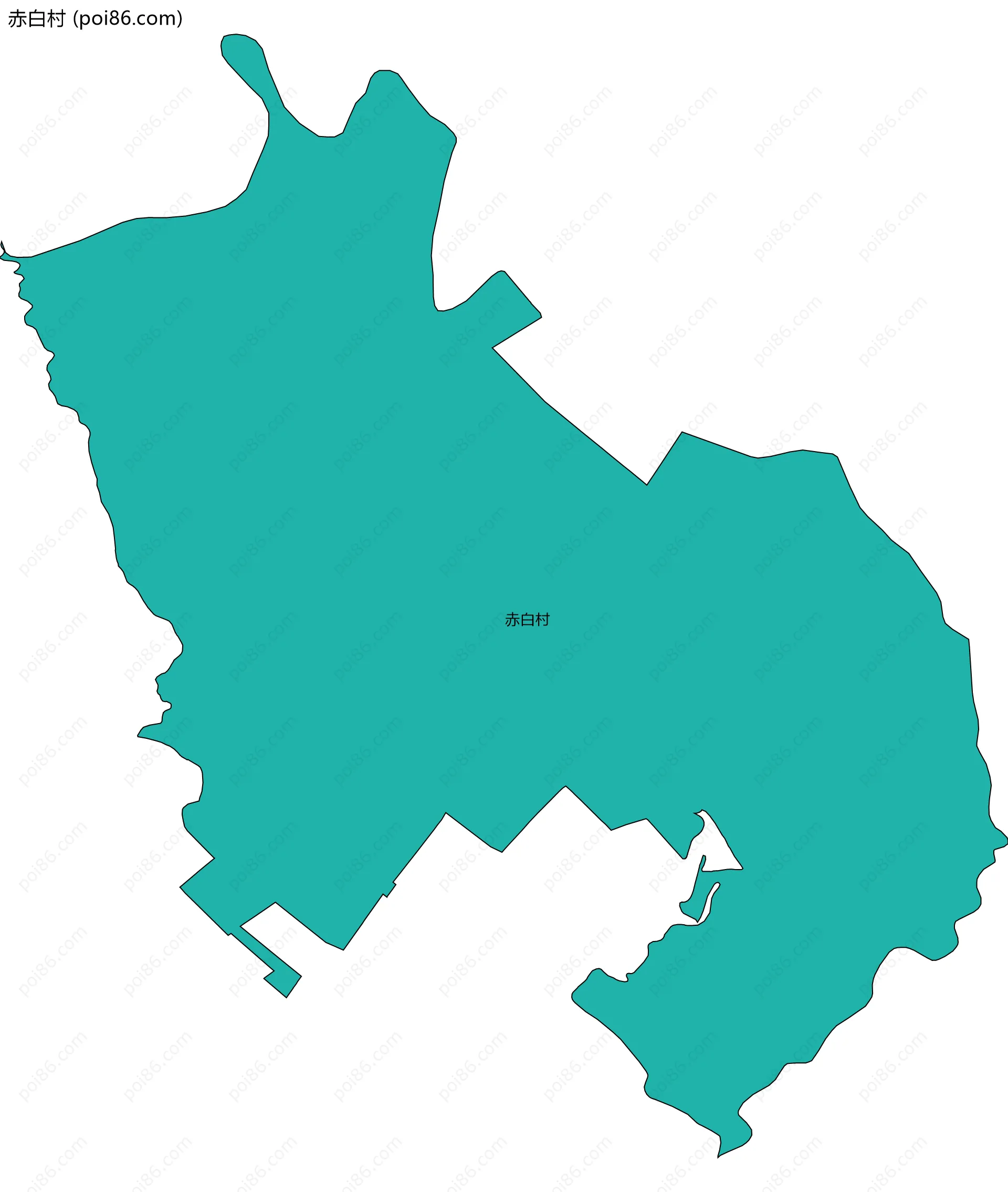 赤白村边界地图