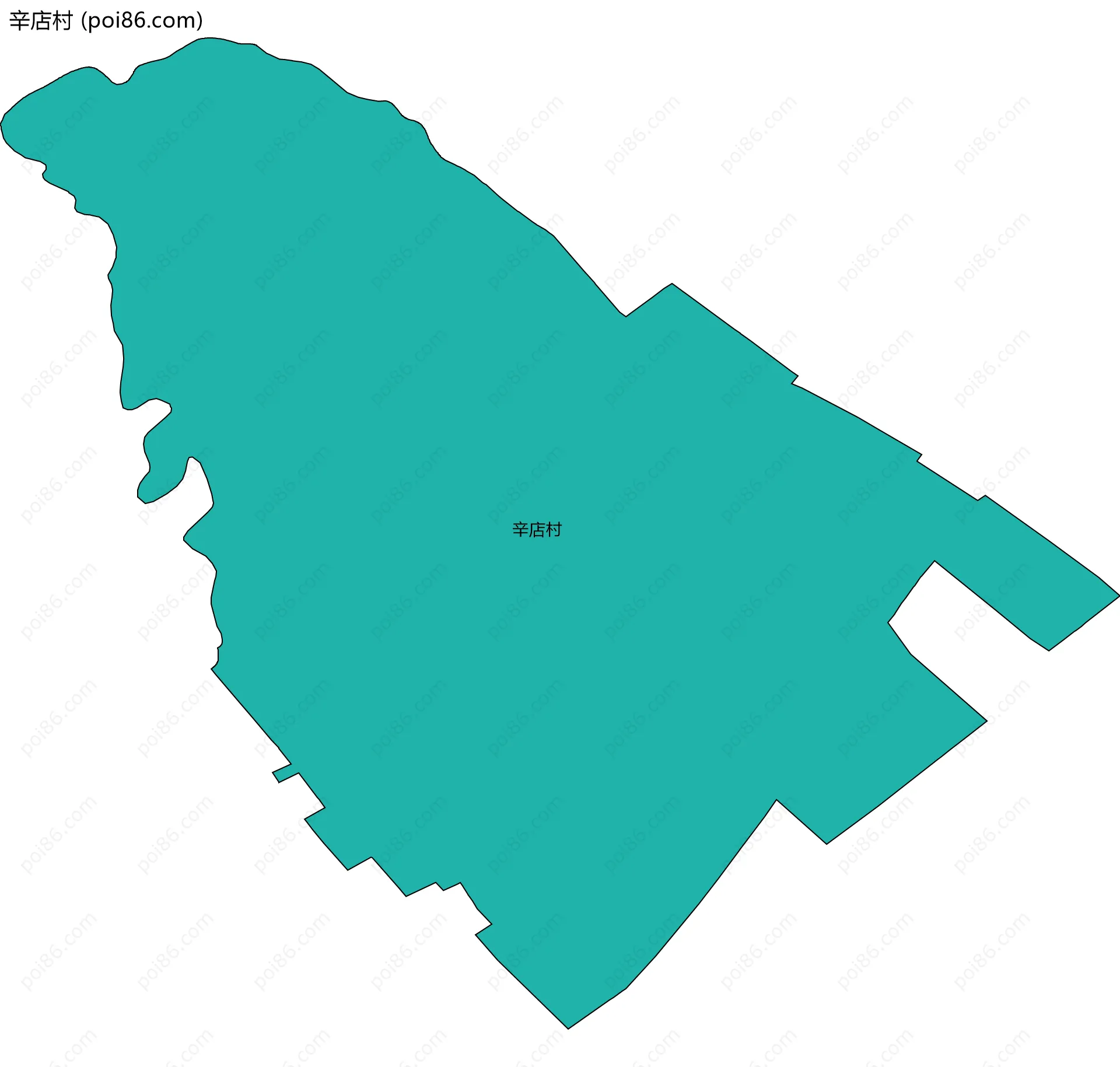 辛店村边界地图