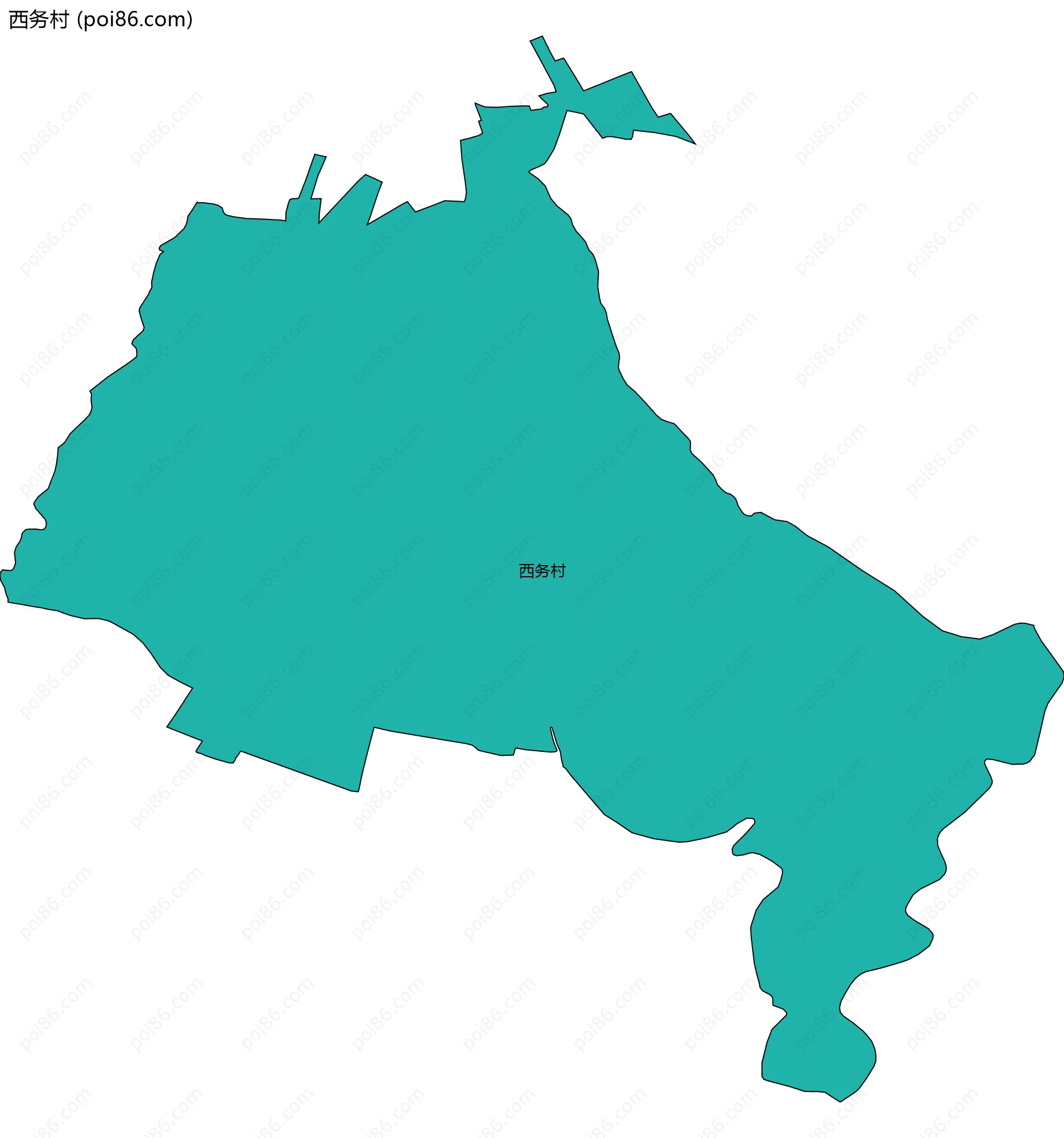 西务村边界地图