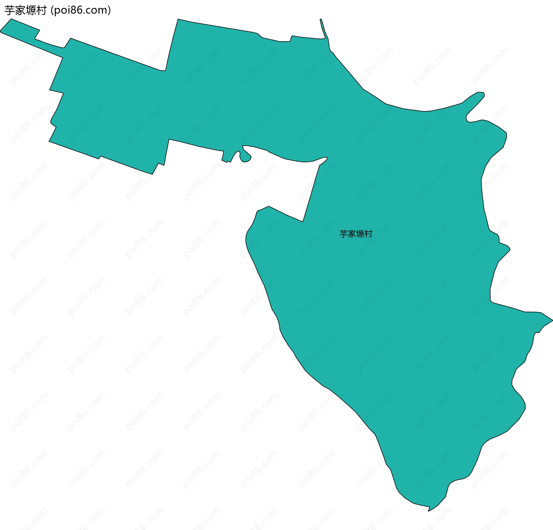 芋家塬村边界地图