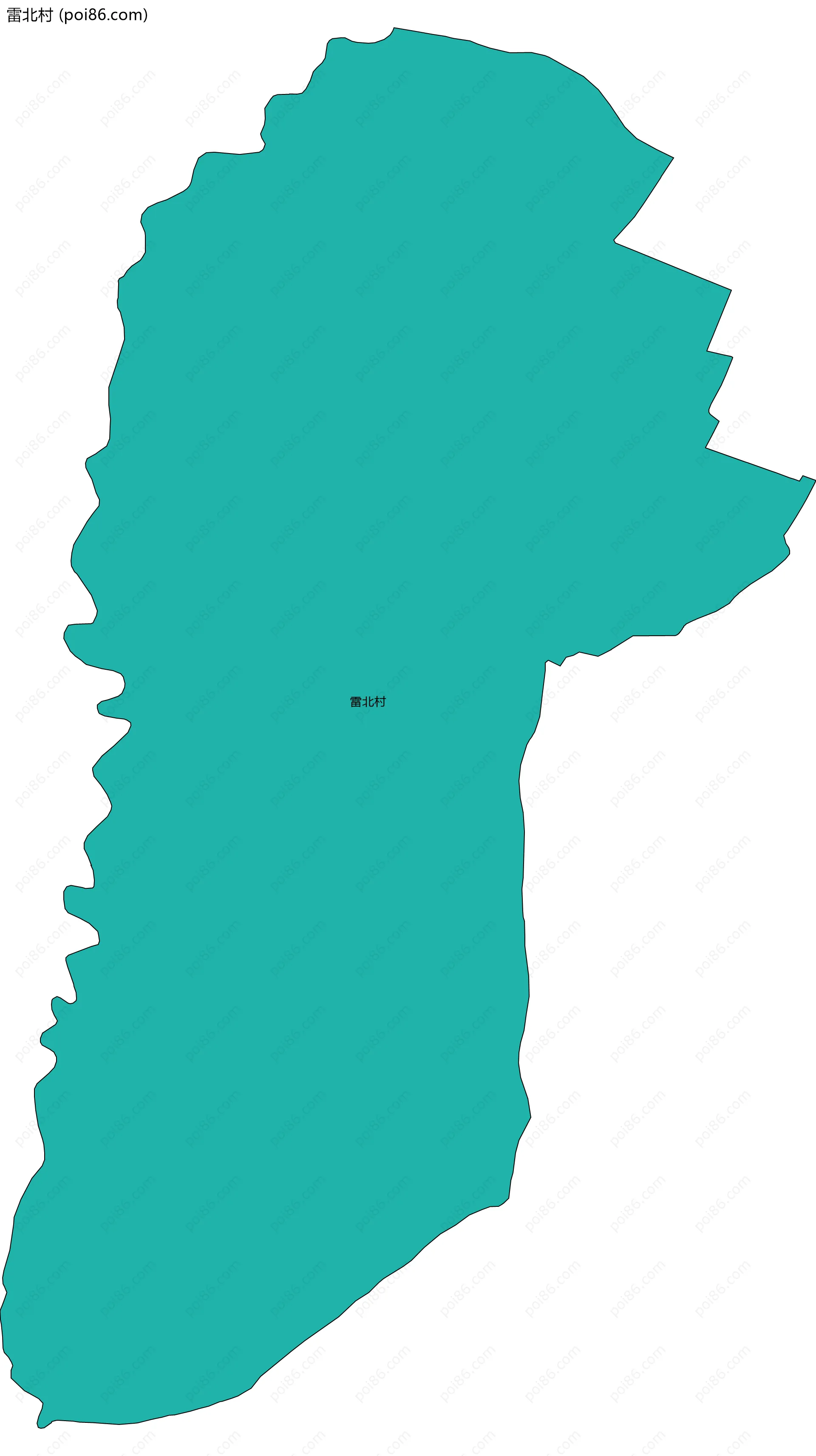 雷北村边界地图