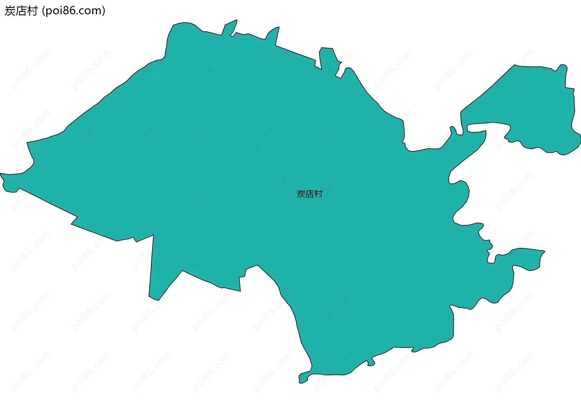 炭店村边界地图