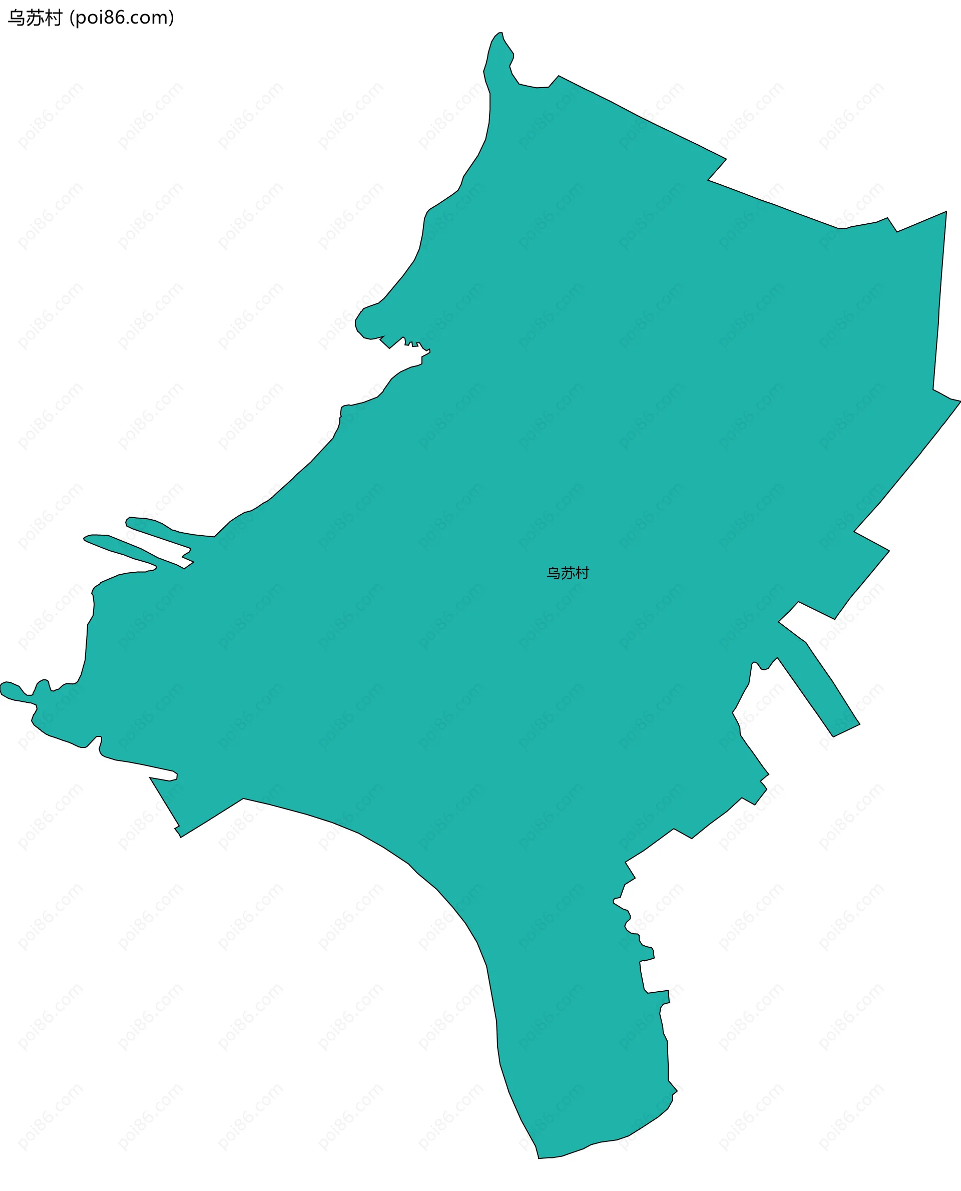 乌苏村边界地图