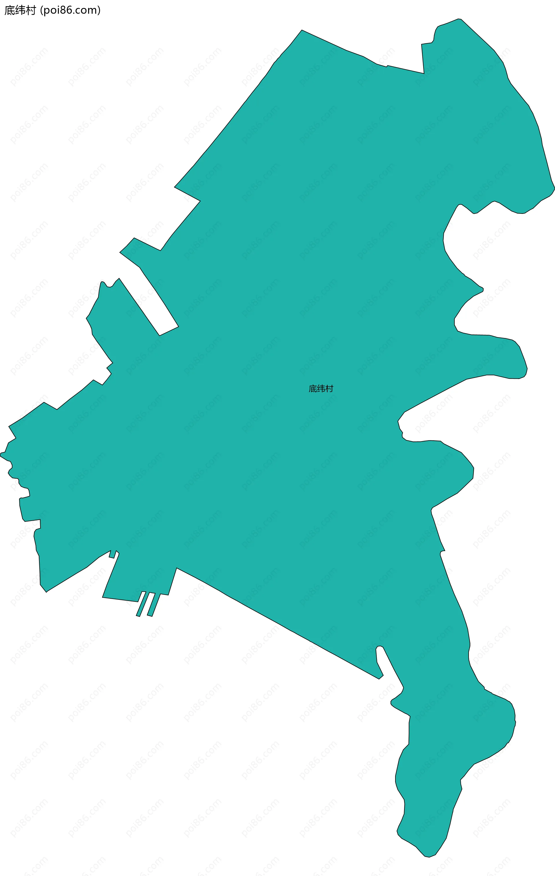 底纬村边界地图