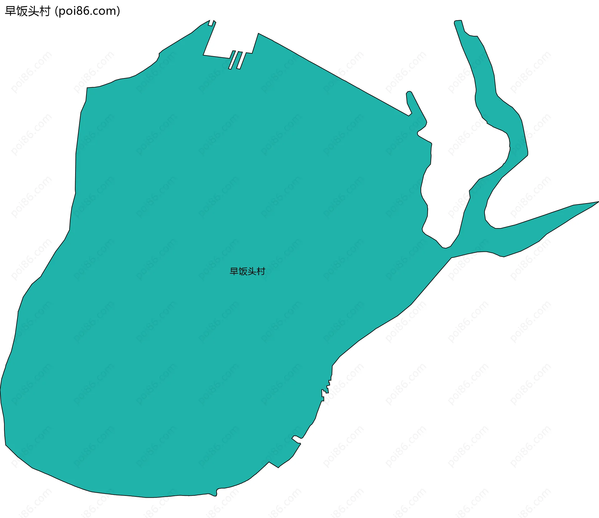 早饭头村边界地图