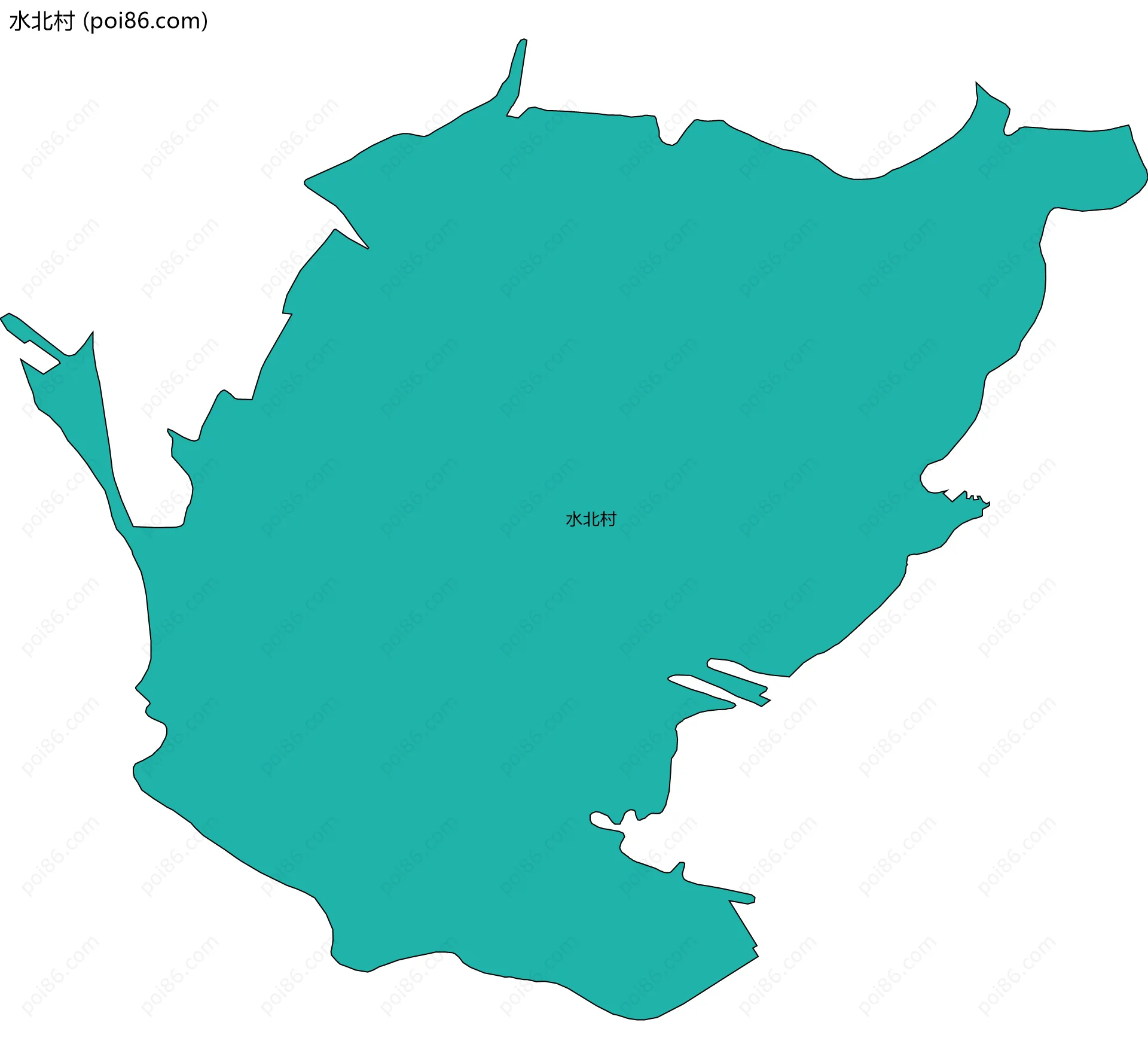 水北村边界地图