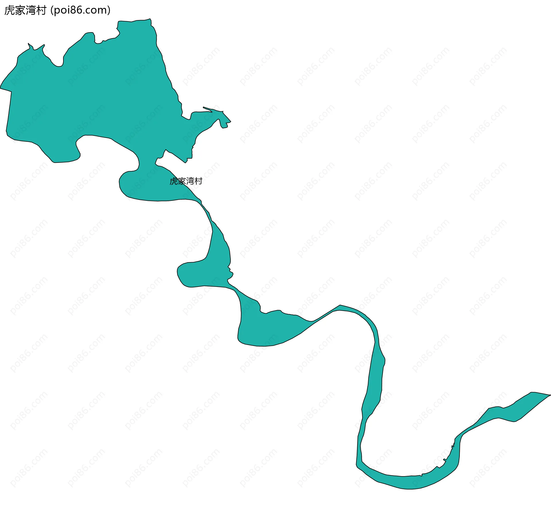 虎家湾村边界地图