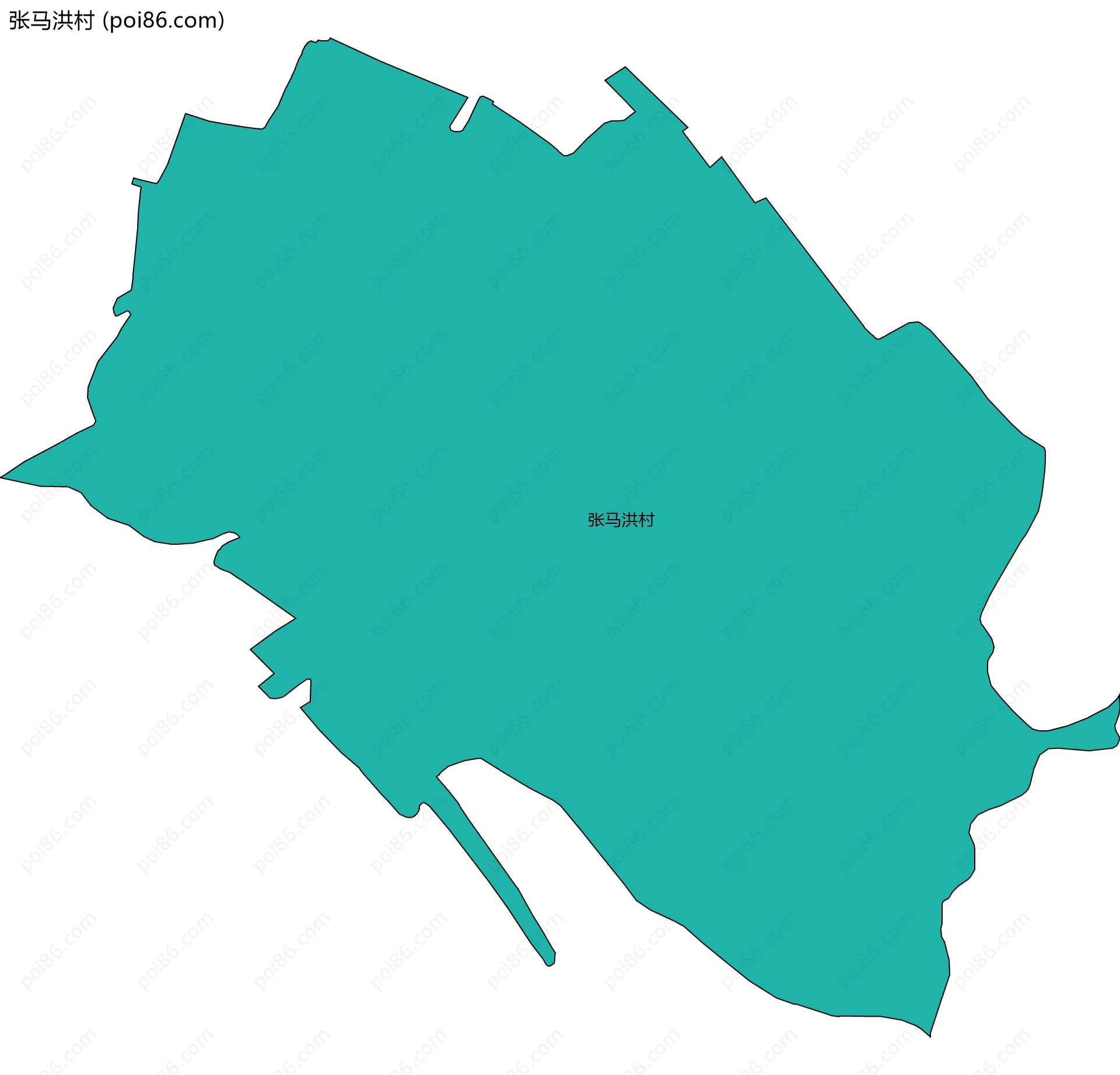 张马洪村边界地图
