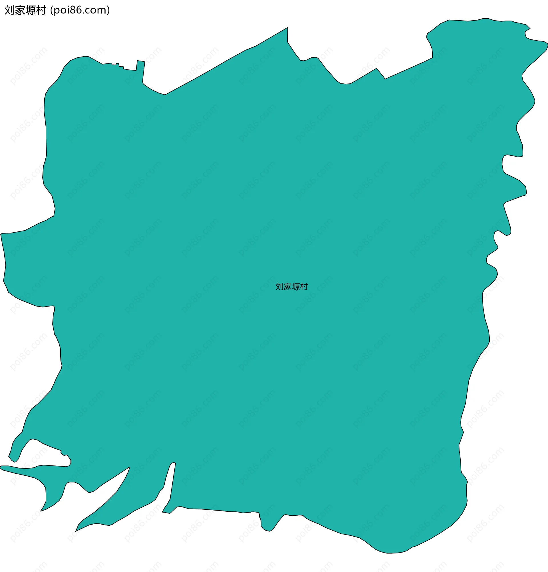 刘家塬村边界地图