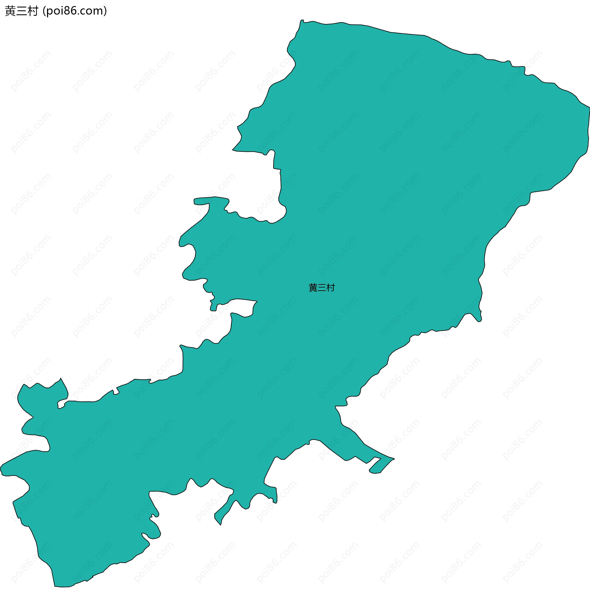 黄三村边界地图