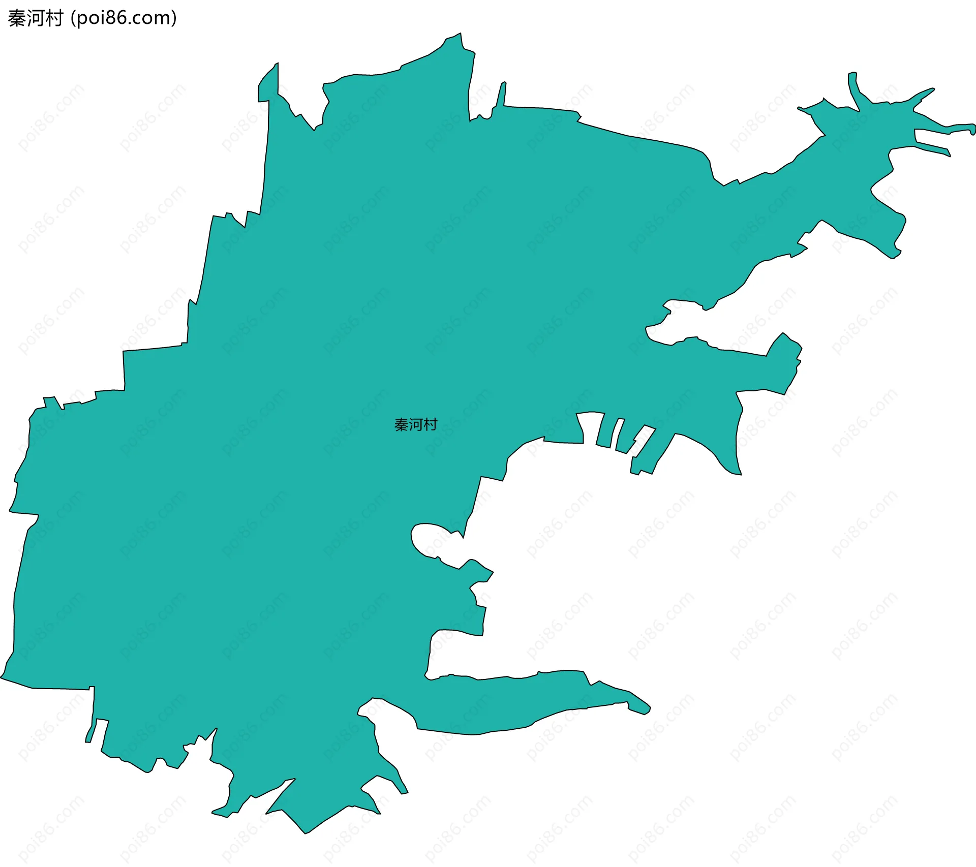 秦河村边界地图