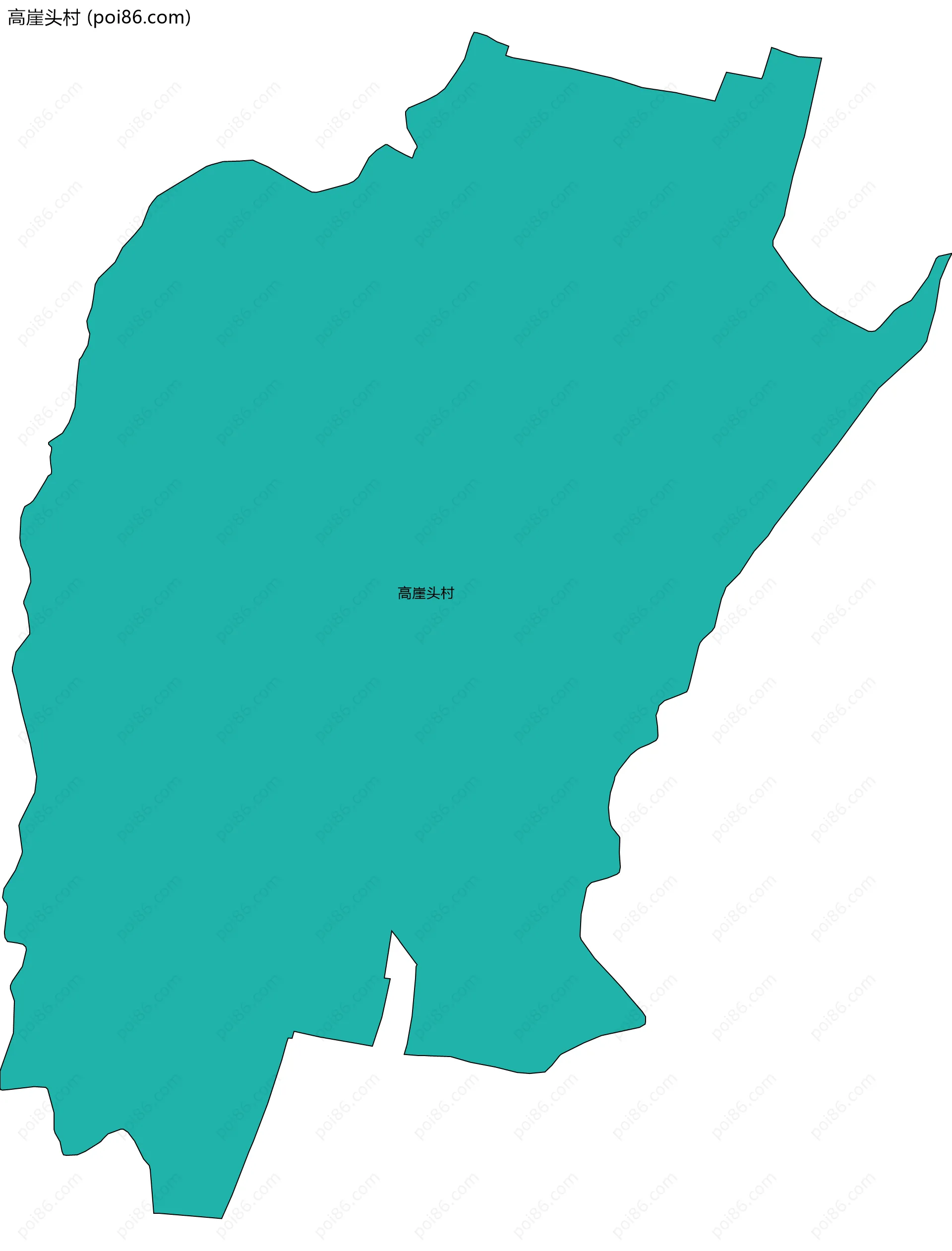 高崖头村边界地图