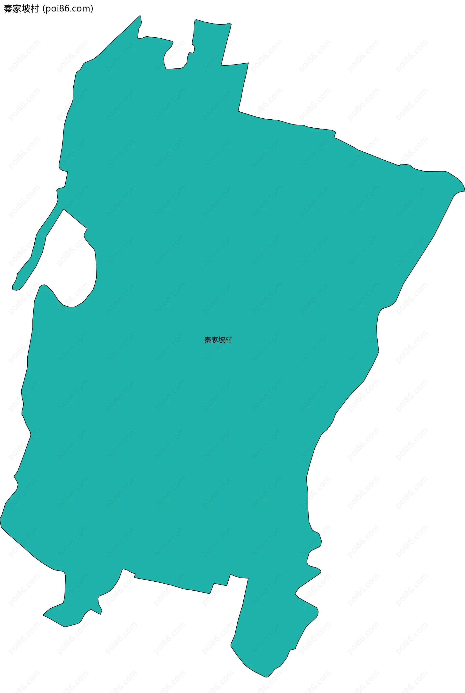 秦家坡村边界地图