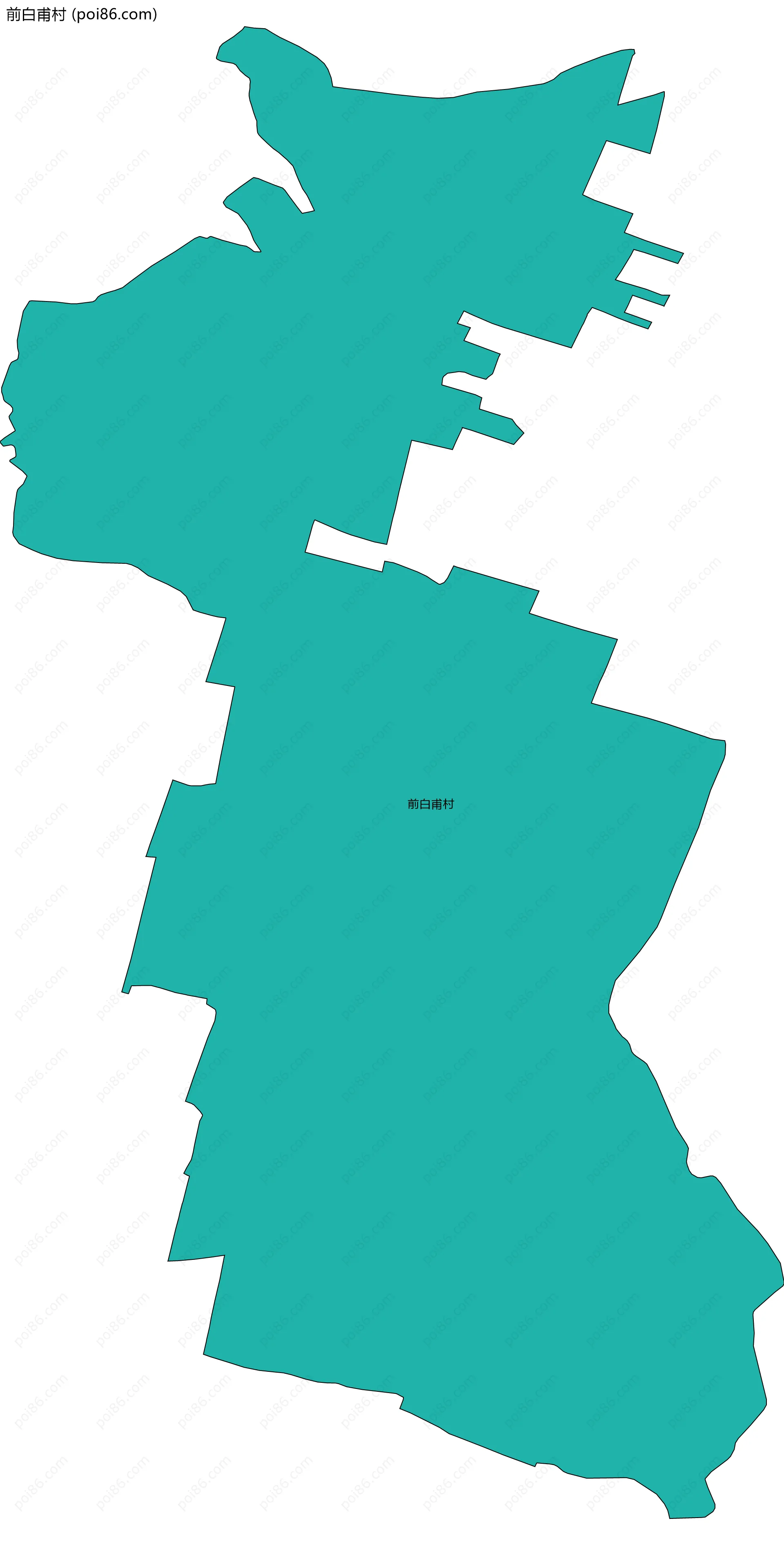 前白甫村边界地图