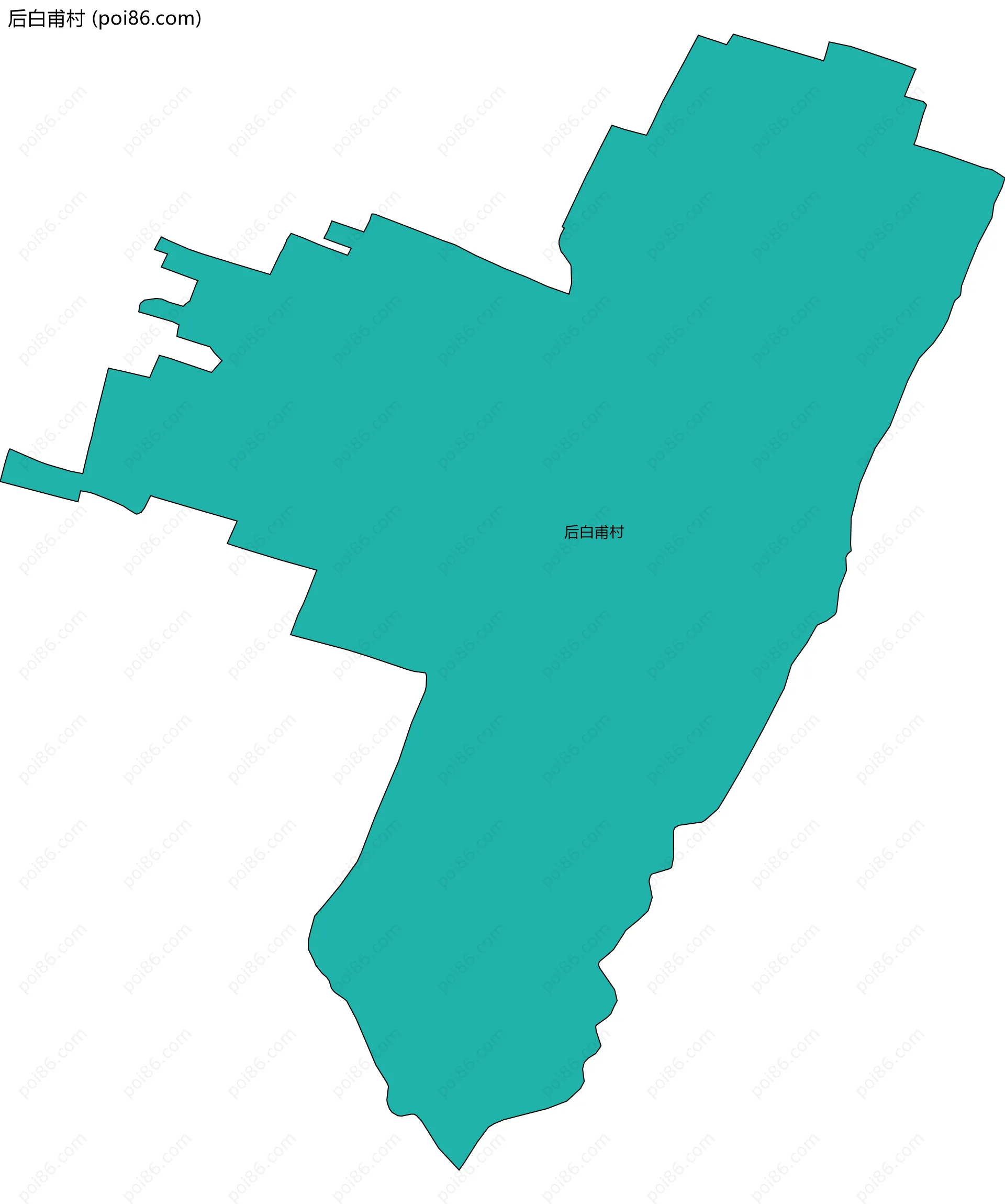 后白甫村边界地图