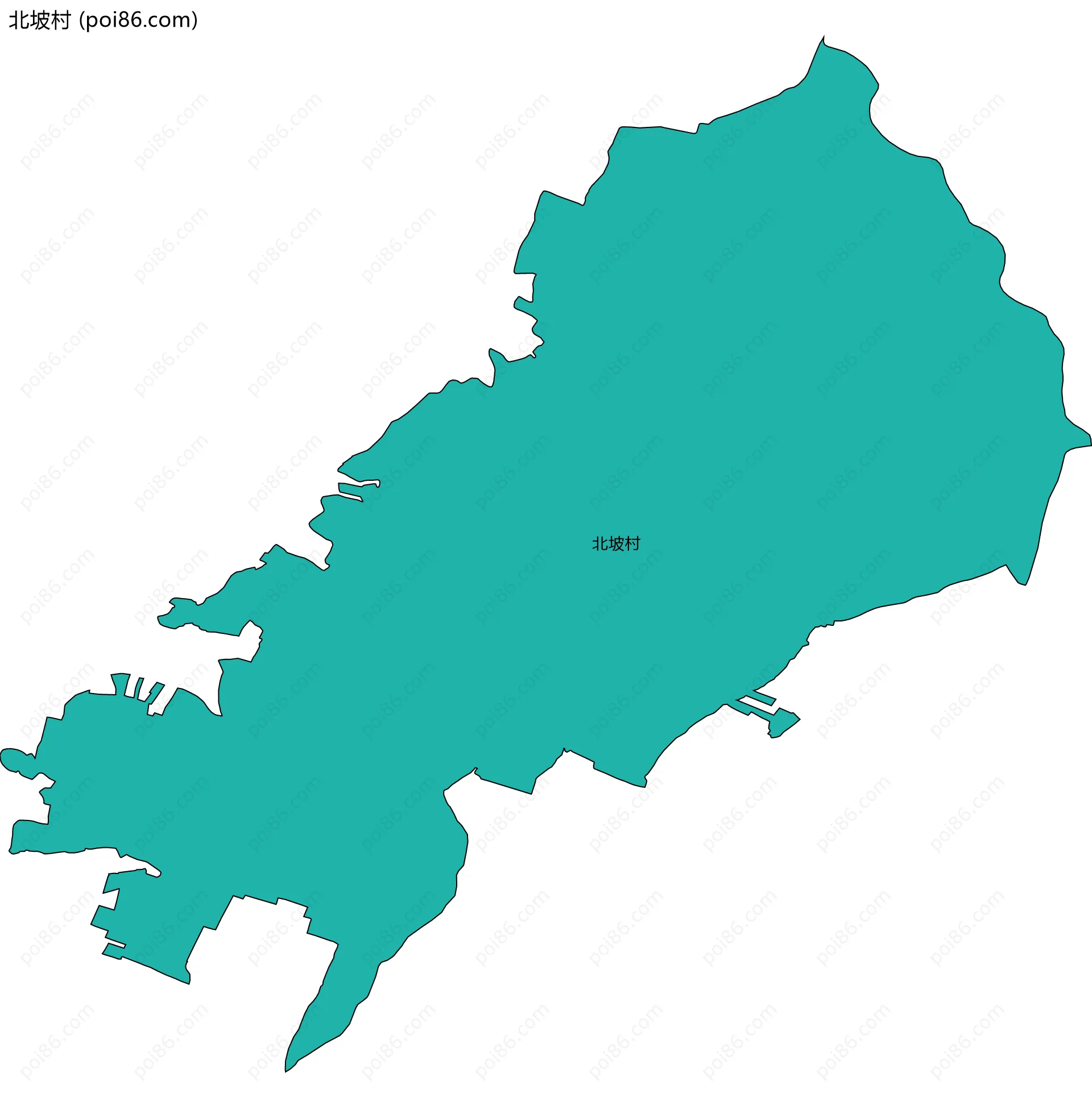 北坡村边界地图