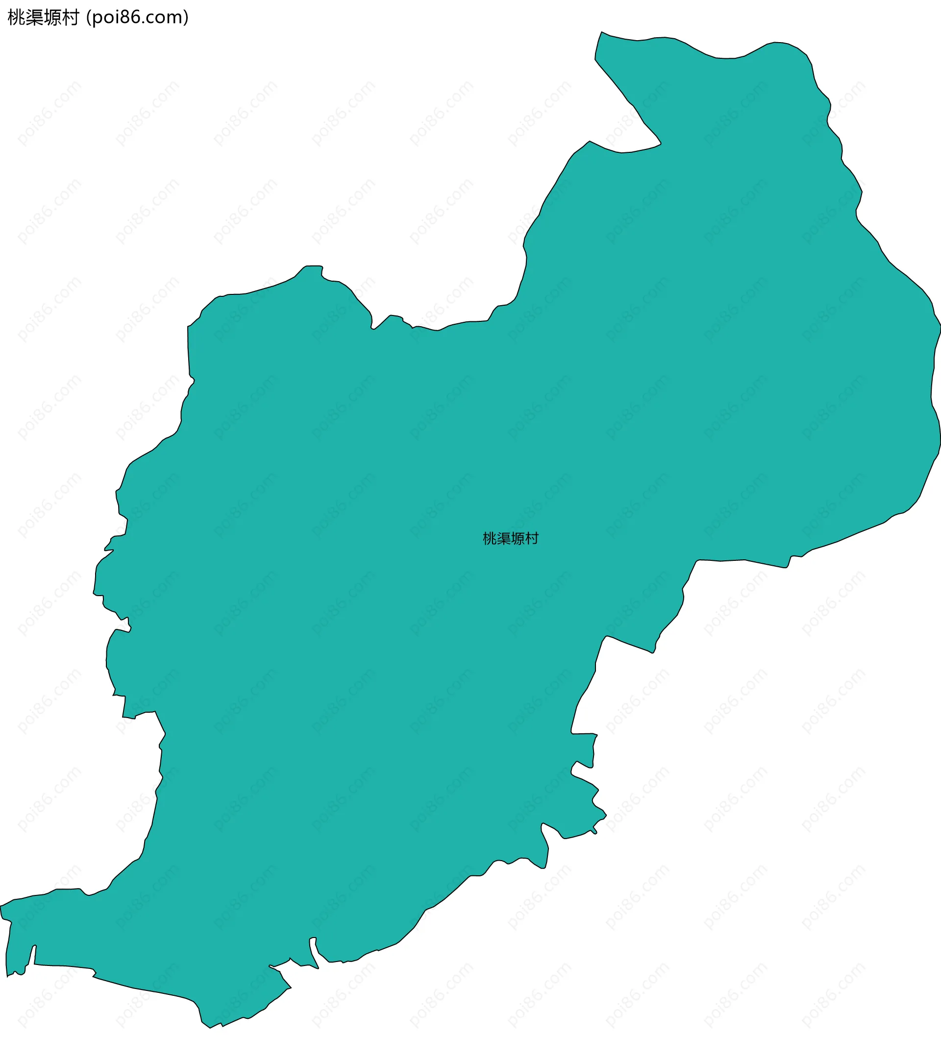 桃渠塬村边界地图