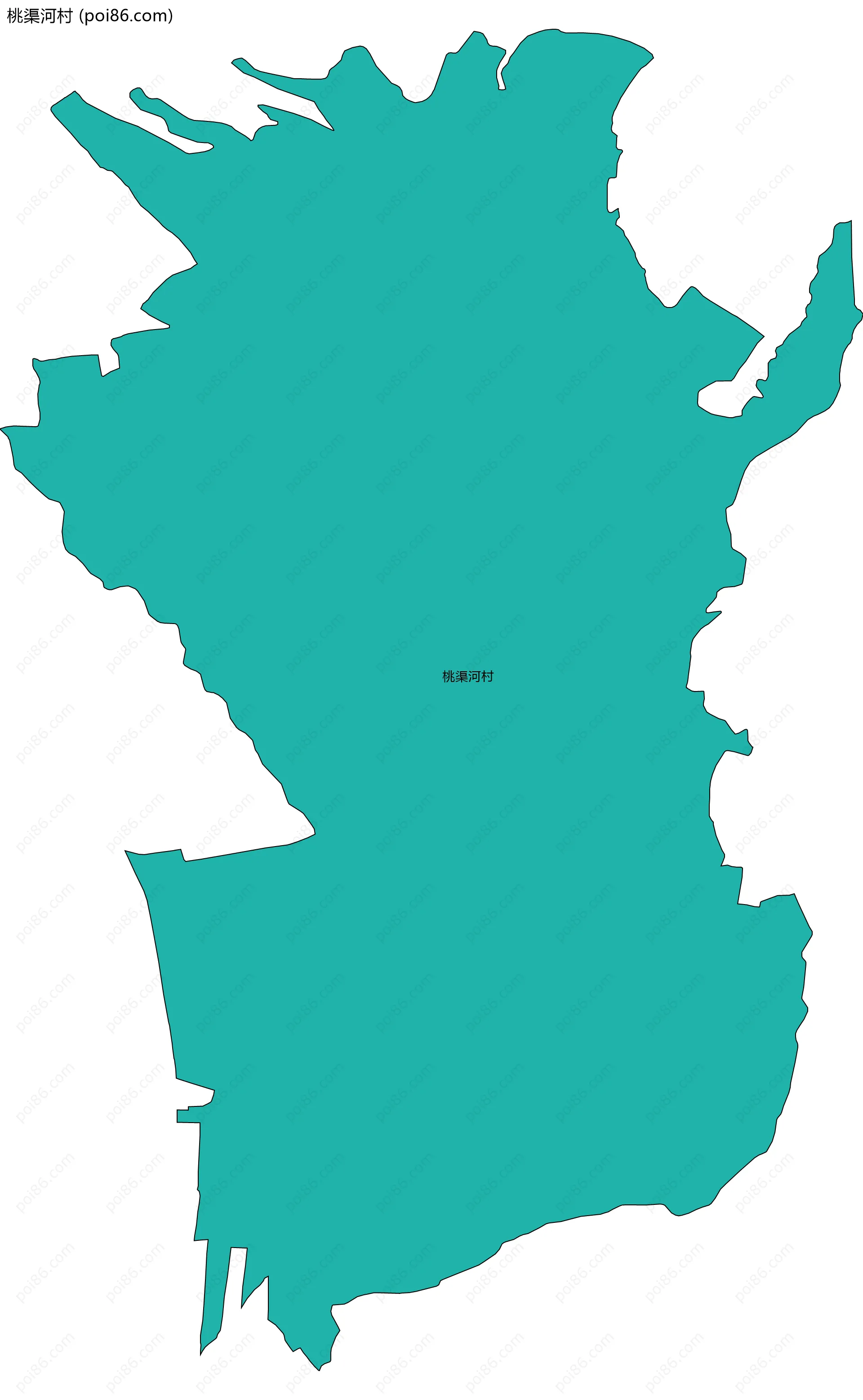 桃渠河村边界地图