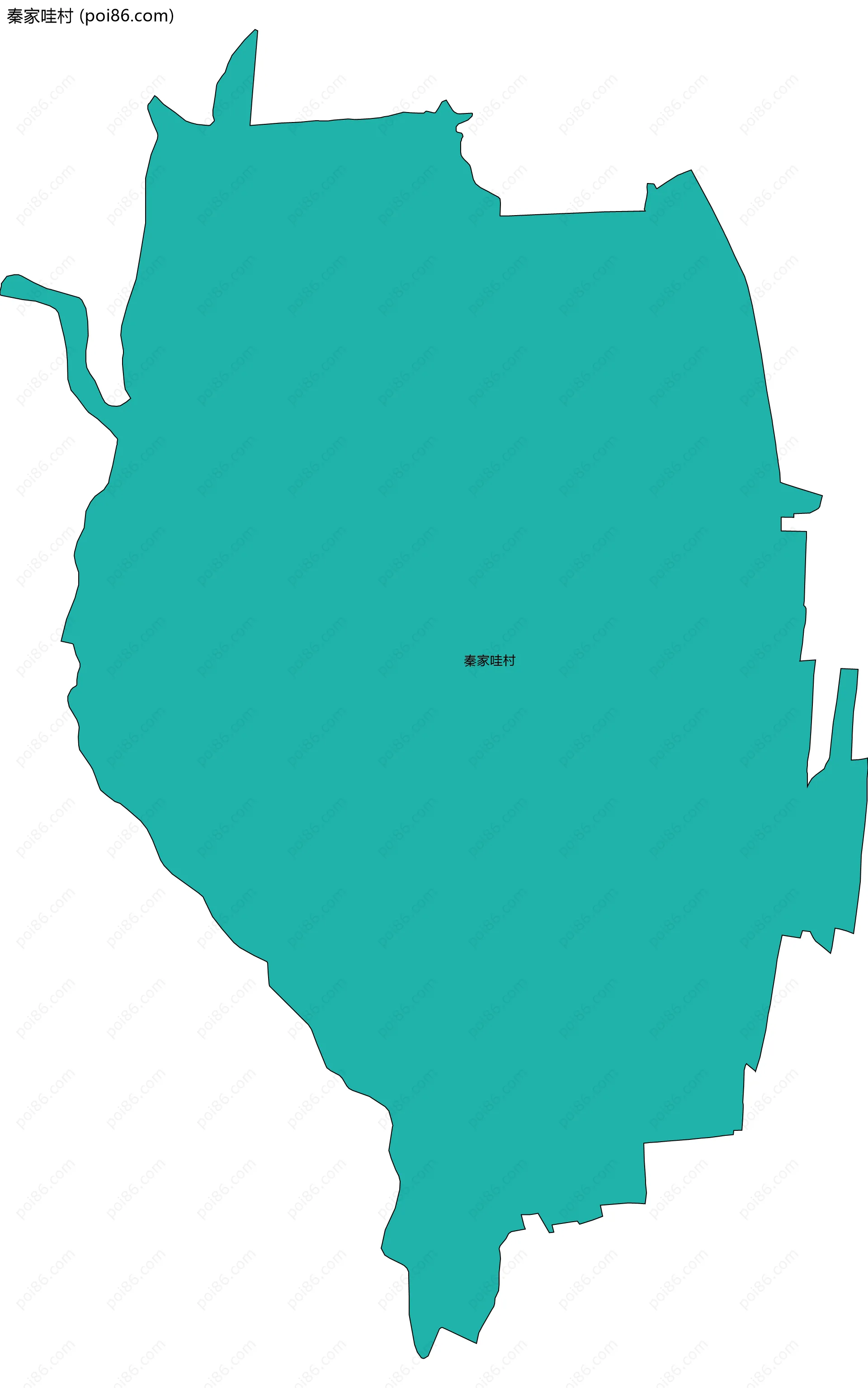 秦家哇村边界地图