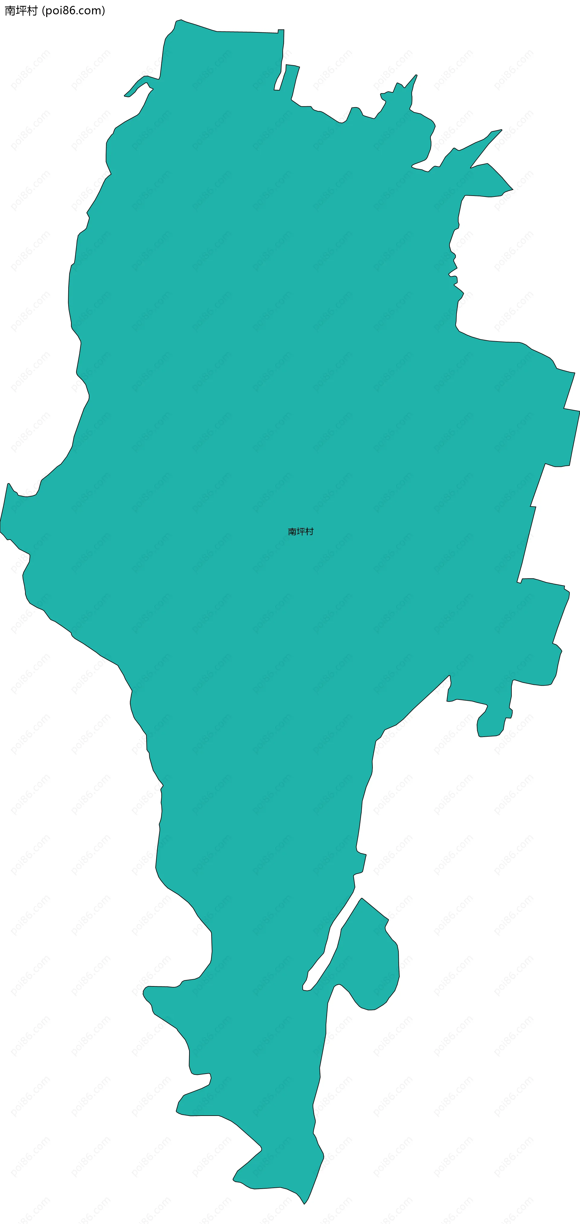 南坪村边界地图