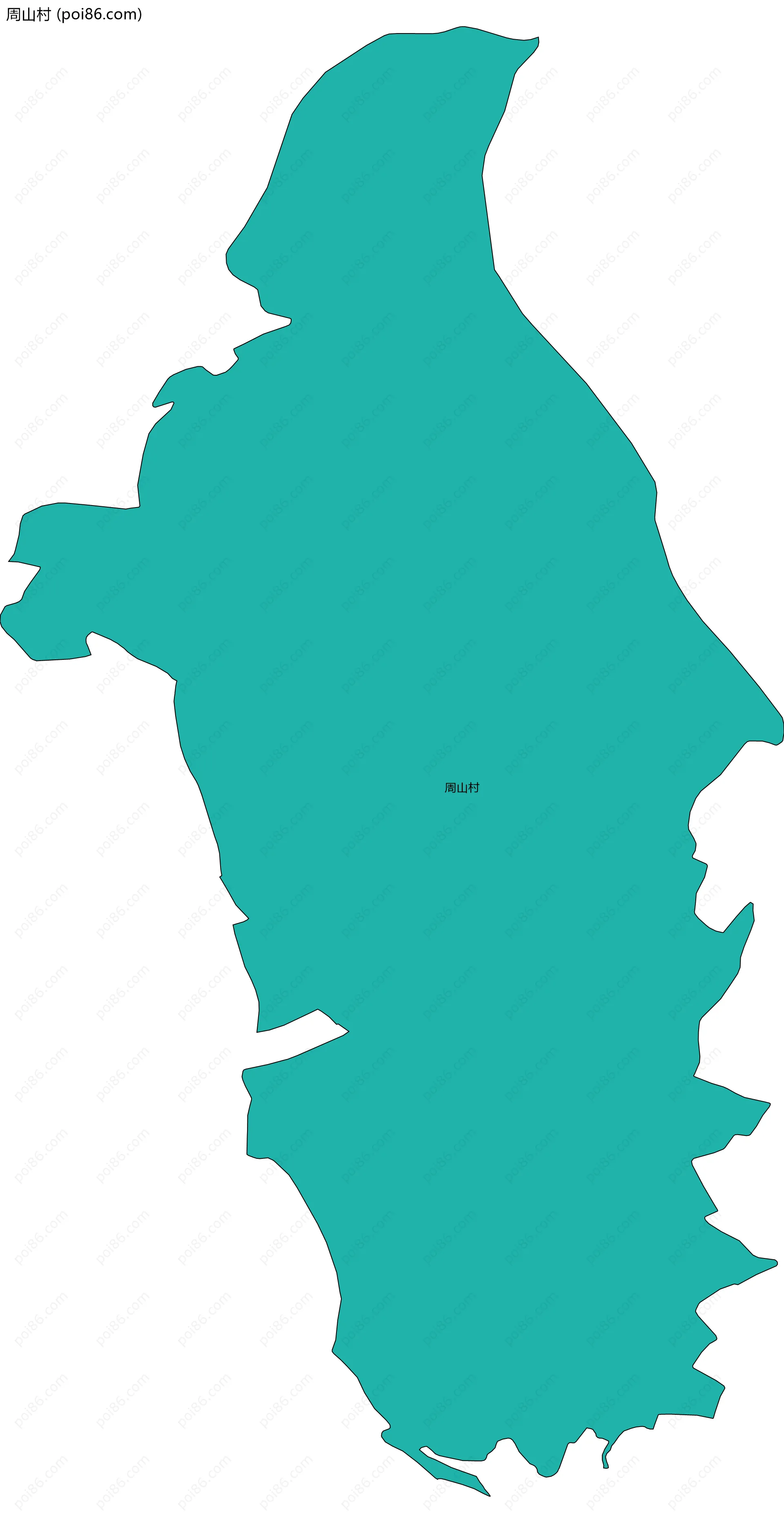周山村边界地图